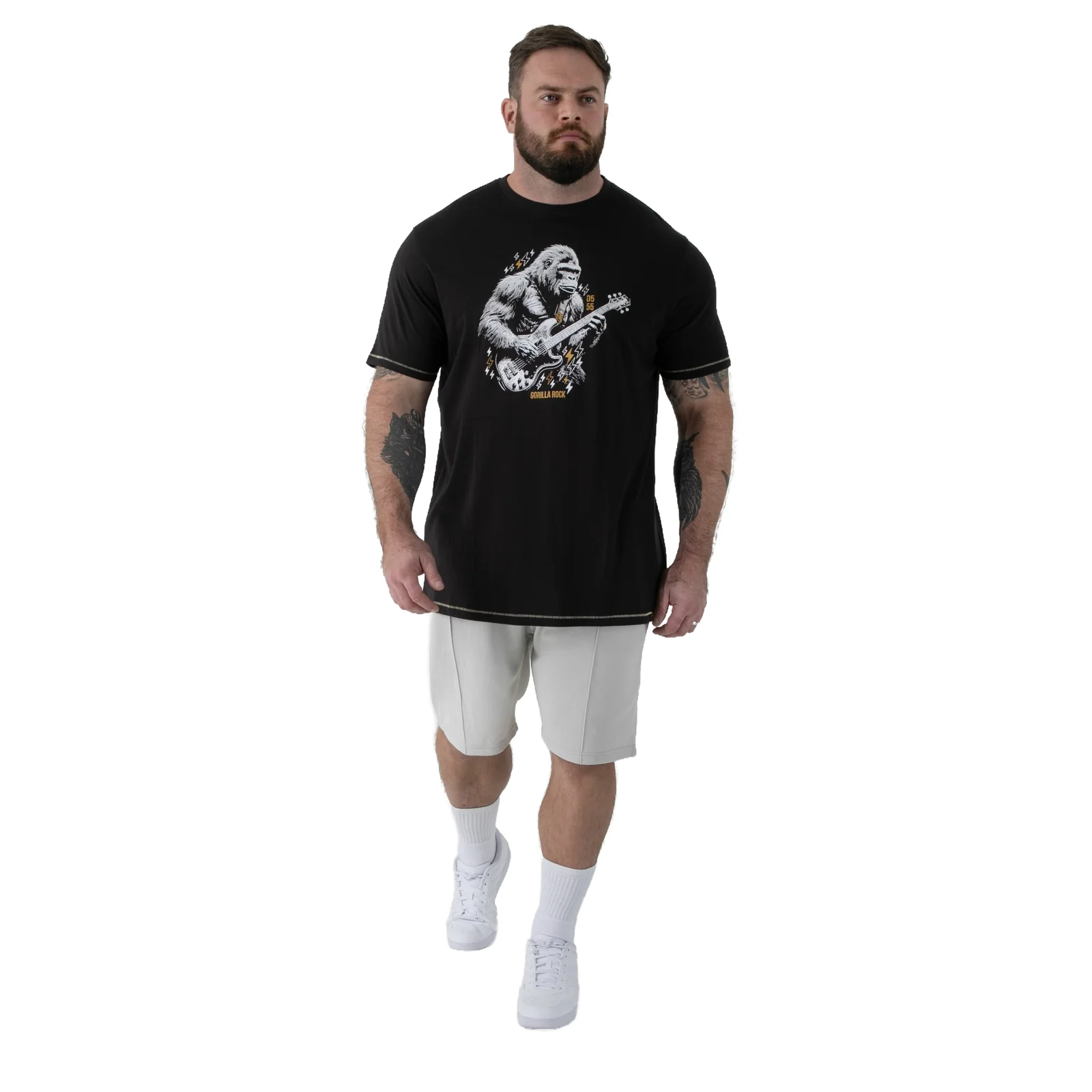 D555 Mens Macfarlan Big & Tall Gorilla Short Sleeve T-Shirt - Image 2