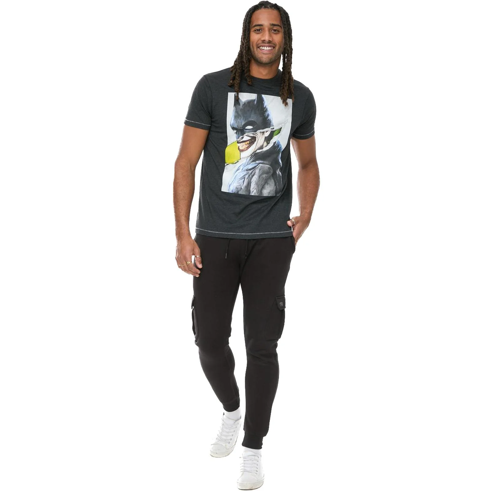 D555 Mens Martin Big & Tall Official Batman Print Short Sleeve T-Shirt - Image 2
