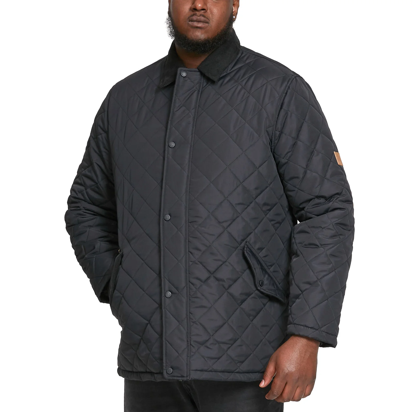 D555 Mens Matias Big & Tall Quilted Jacket - Black - Image 4