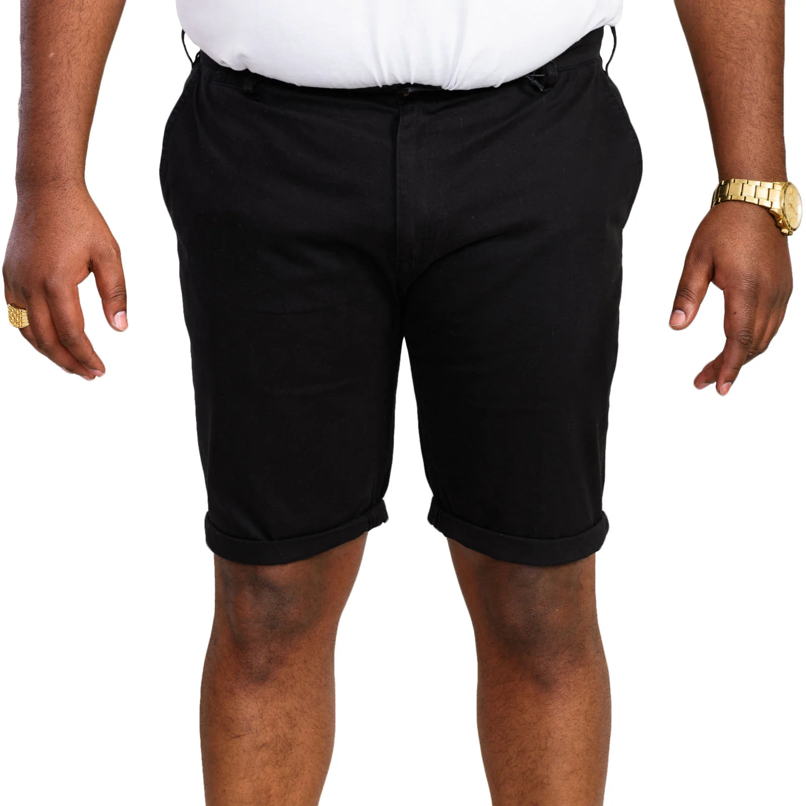D555 Mens Nelson Big Tall Kingsize Stretch Chino Shorts - Image 3