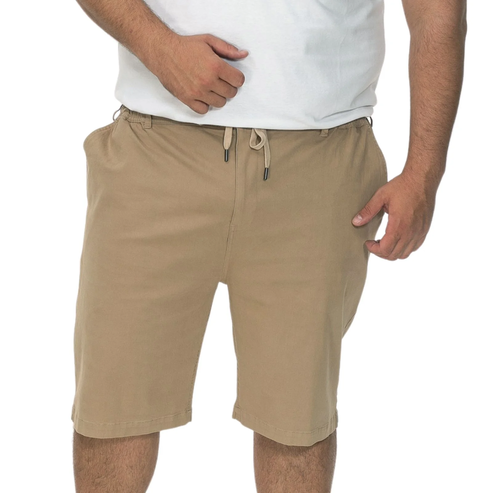 D555 Mens Redhill Big & Tall Elasticated Chino Shorts - Image 2