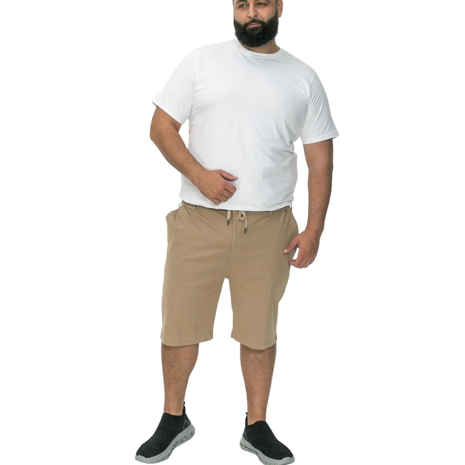 D555 Mens Redhill Big & Tall Elasticated Chino Shorts - Image 4
