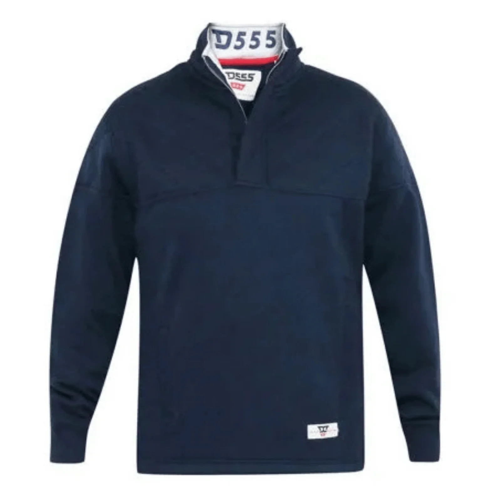 D555 Mens Swann Big & Tall Half Zip Quilted Sweatshirt - Image 5