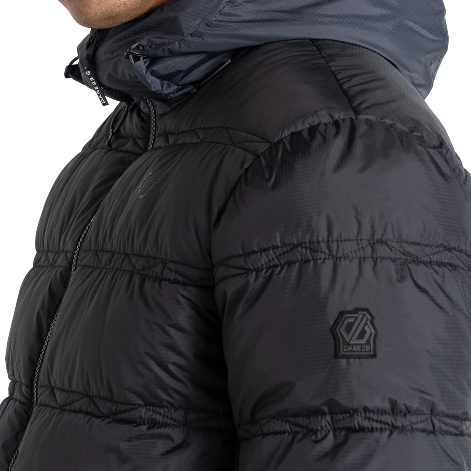 Dare 2b Mens Ollie Waterproof Hooded Thermal Padded Ski Jacket - Ebony - Image 6