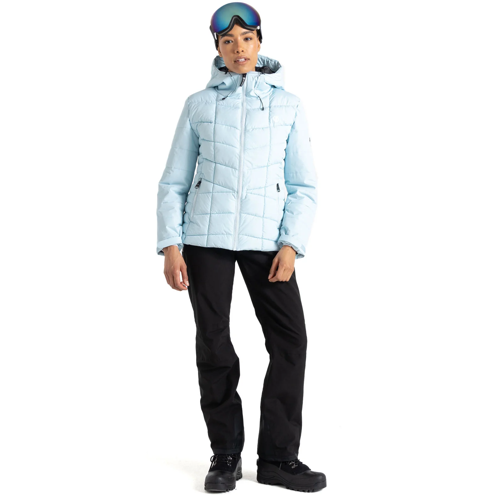 Dare 2b Womens Blindside Hooded Waterproof Thermal Ski Jacket - Quiet Blue - Image 3