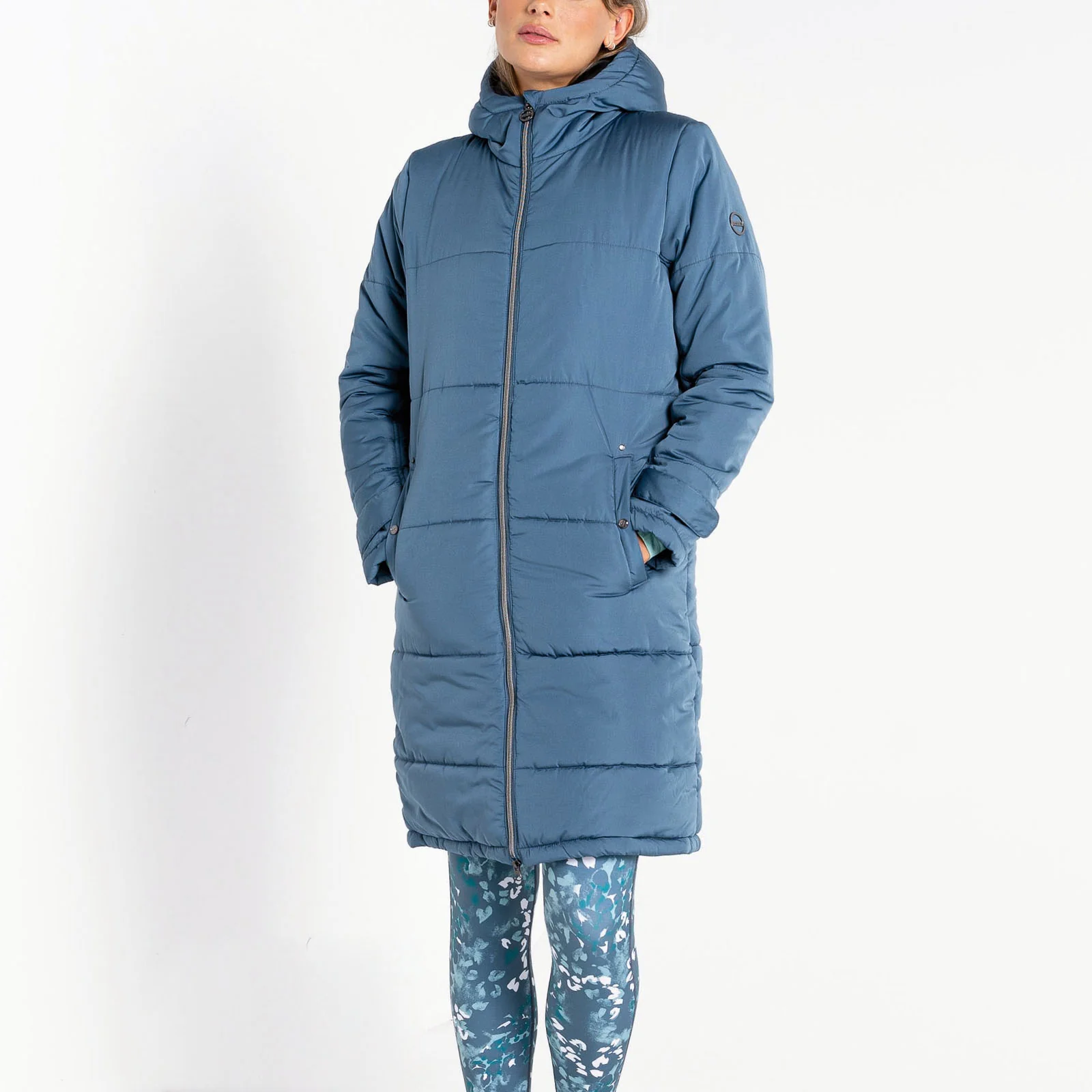 Dare 2b Womens Reputable II Longline Padded Jacket - Orion Grey - Image 3