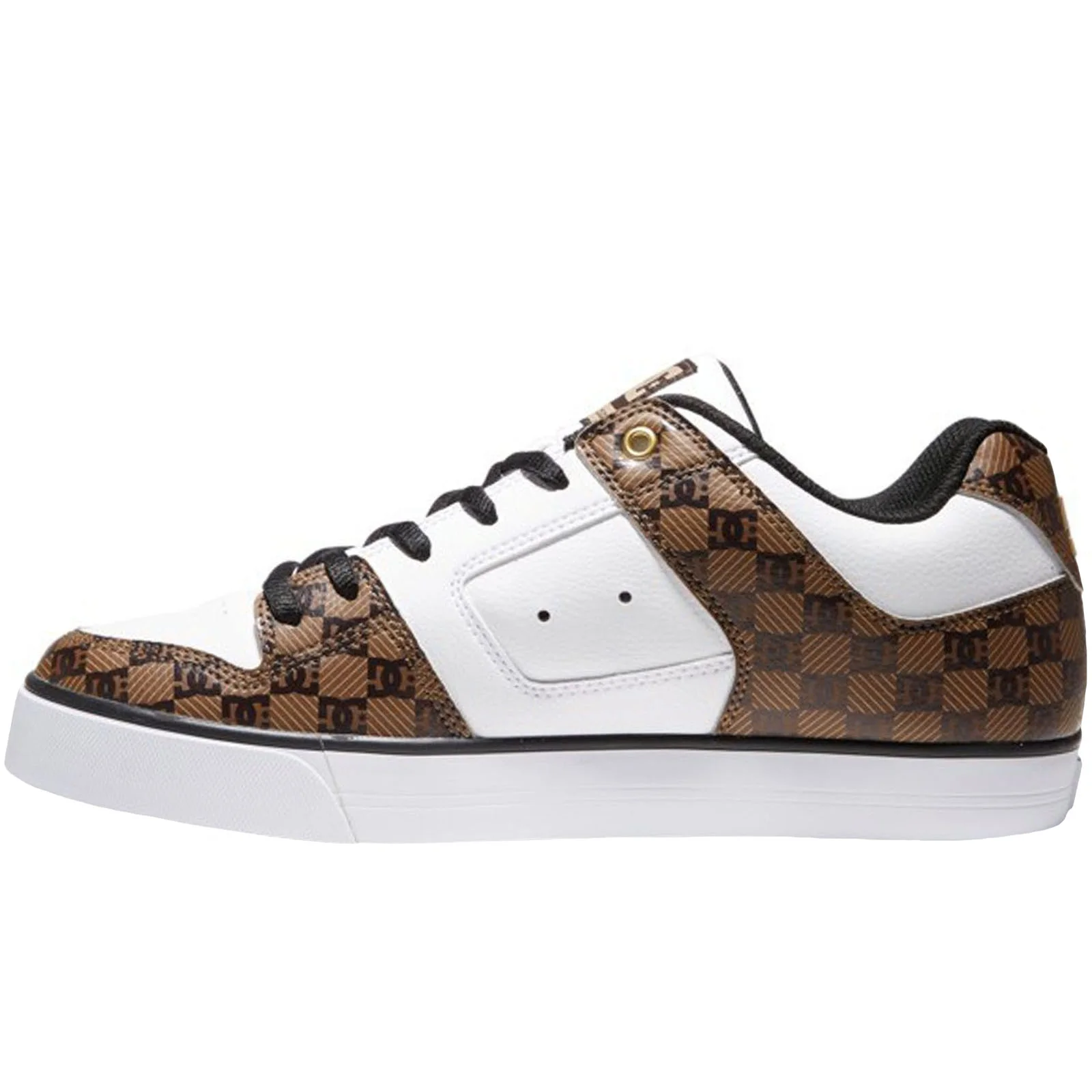 DC Pure SE Low Rise Retro Trainers - White/Brown - Image 2