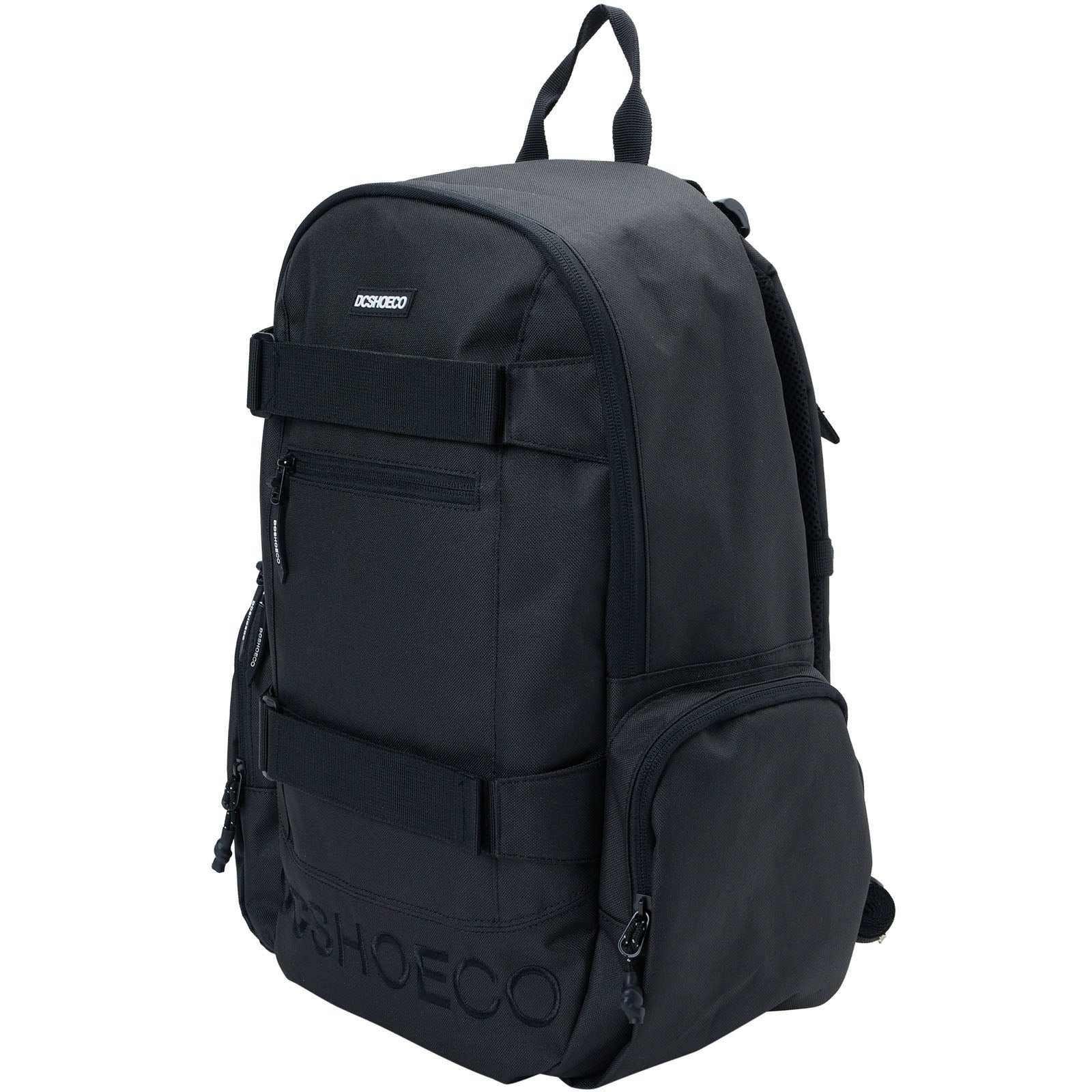 DC Shoes Adults Breed 25L External Skate Strap Travel Backpack Bag - Black - Image 3