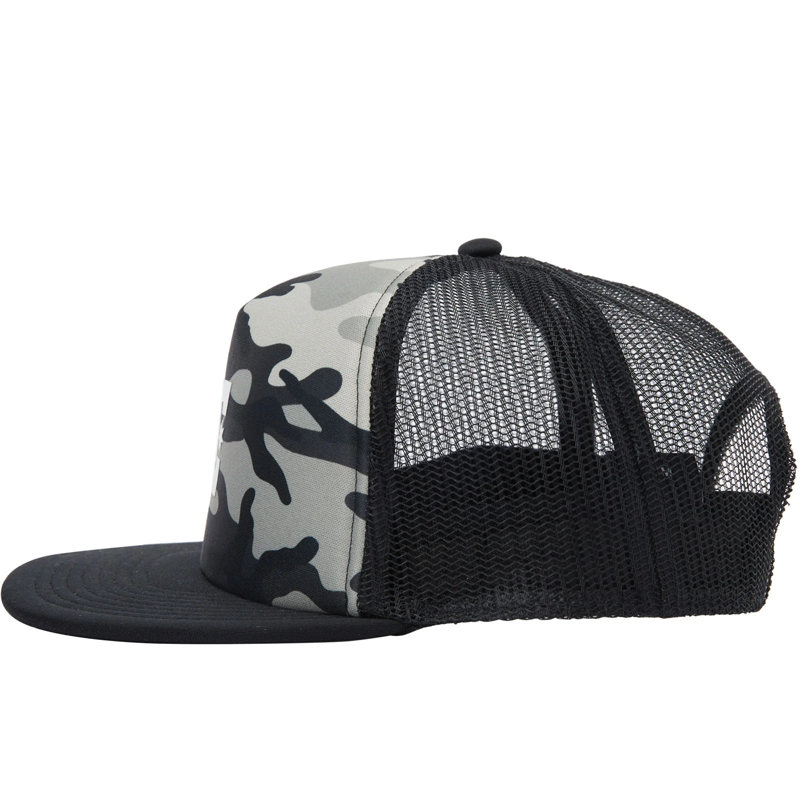 DC Shoes Kids Gas Station Flat Visor Mesh Snapback Trucker Cap - Brown - Image 3