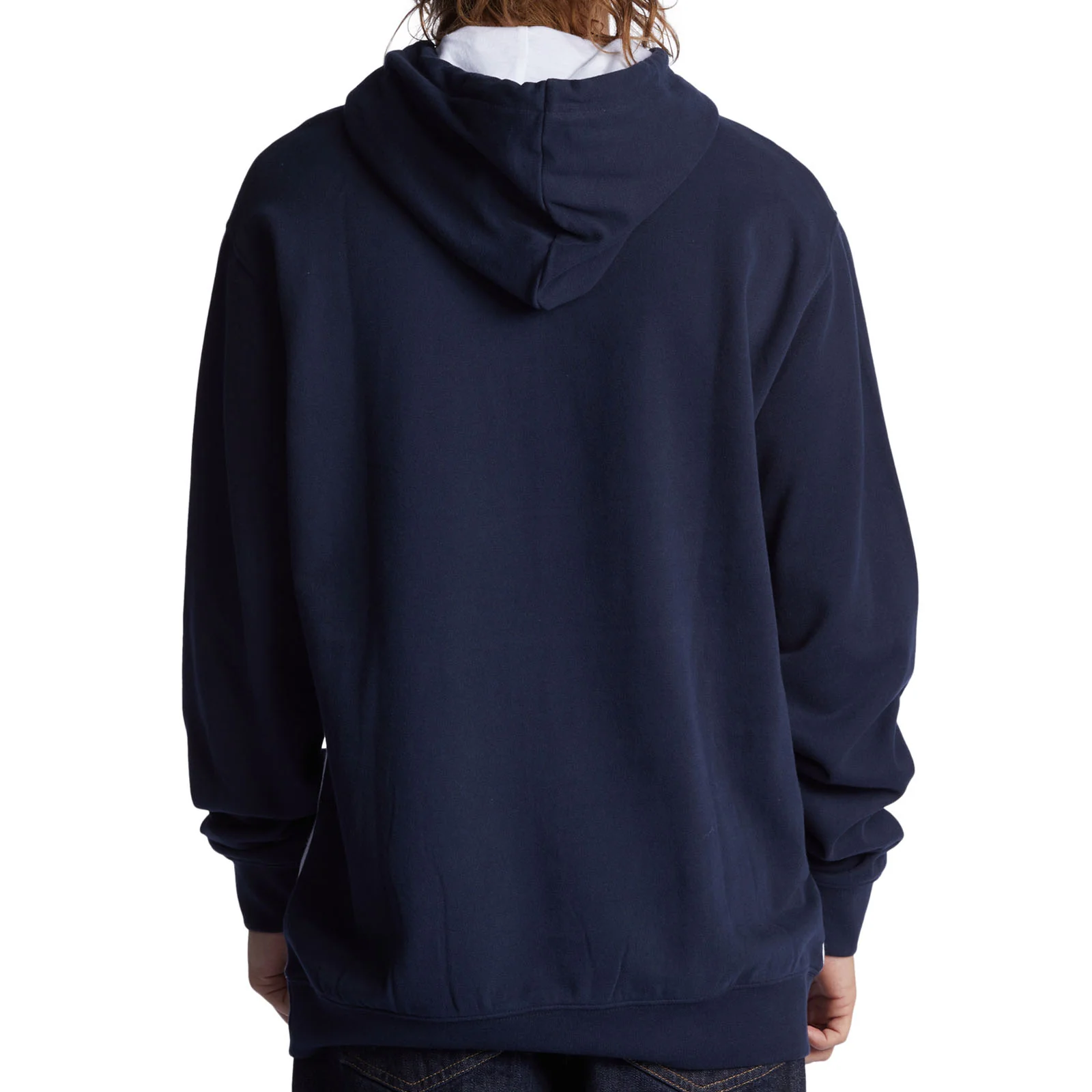 DC Shoes Mens Bandwidth Pullover Hooded Sweatshirt Hoodie - Navy Blazer - Image 2