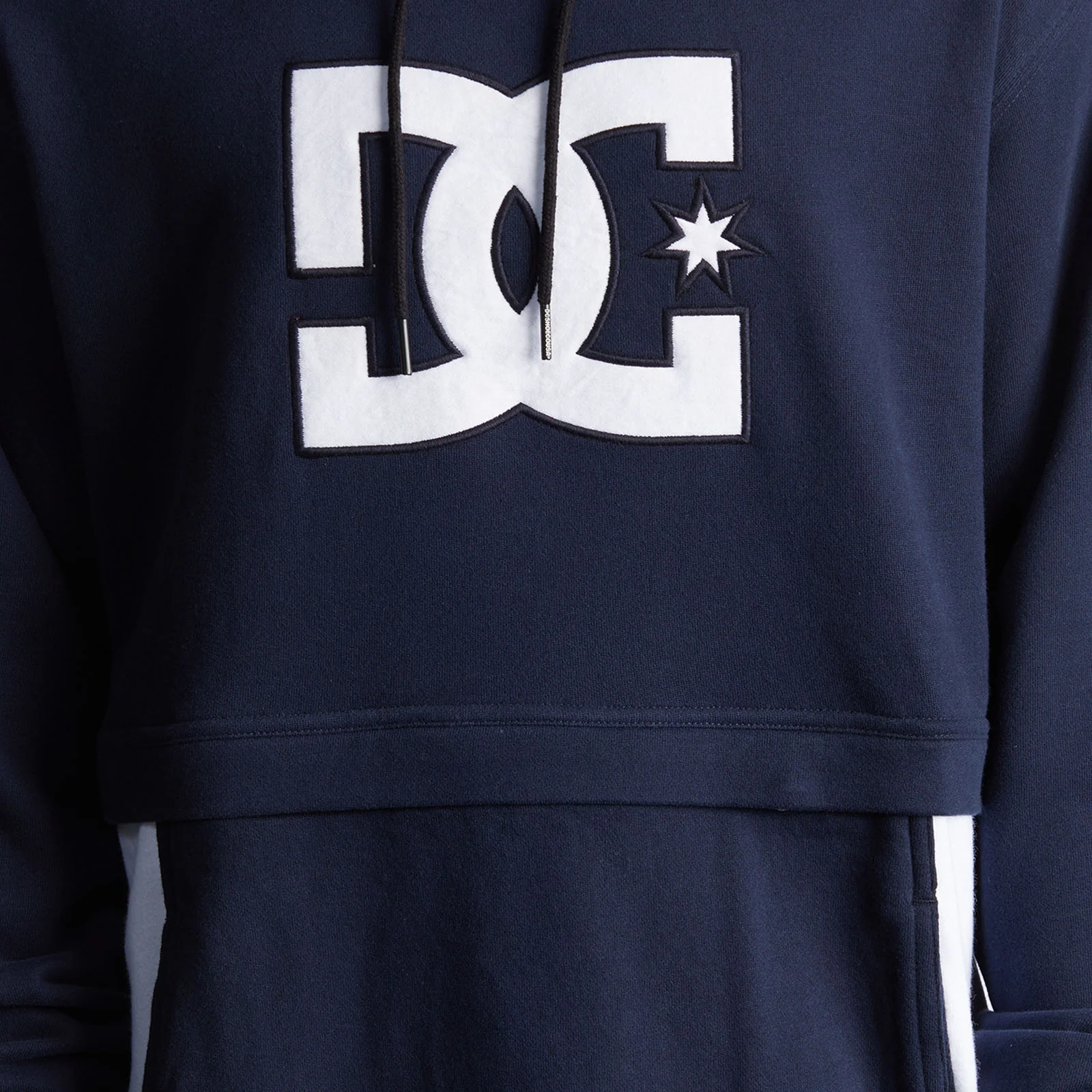 DC Shoes Mens Bandwidth Pullover Hooded Sweatshirt Hoodie - Navy Blazer - Image 4