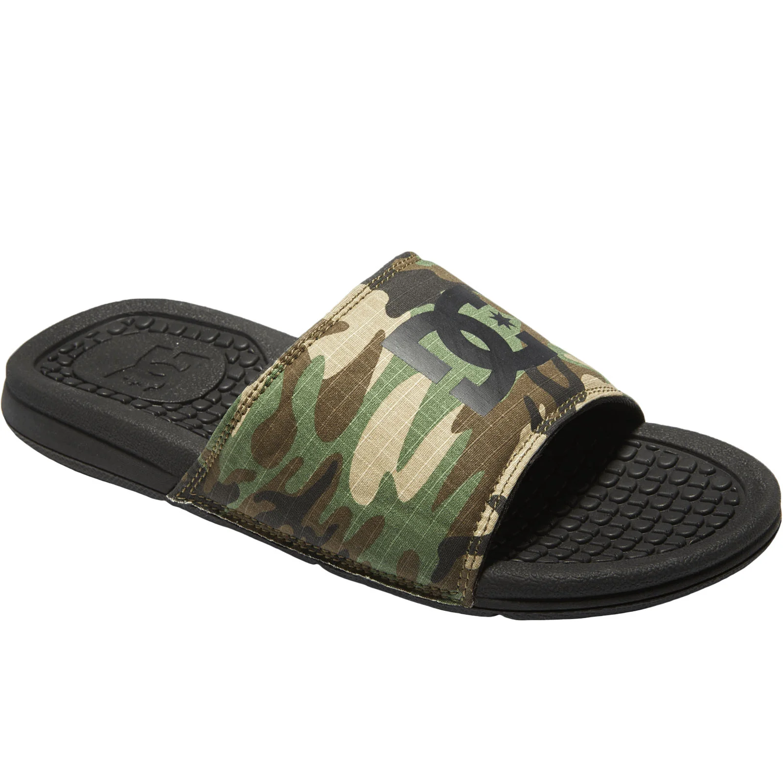 DC Shoes Mens Bolsa Sliders - Black/Camo - Image 2