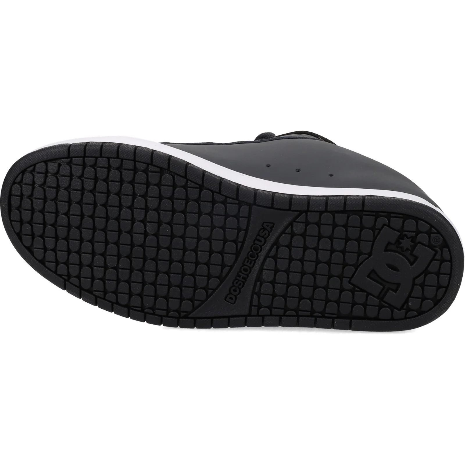 DC Shoes Mens Court Graffik Leather Trainers - Black/Red - Image 12