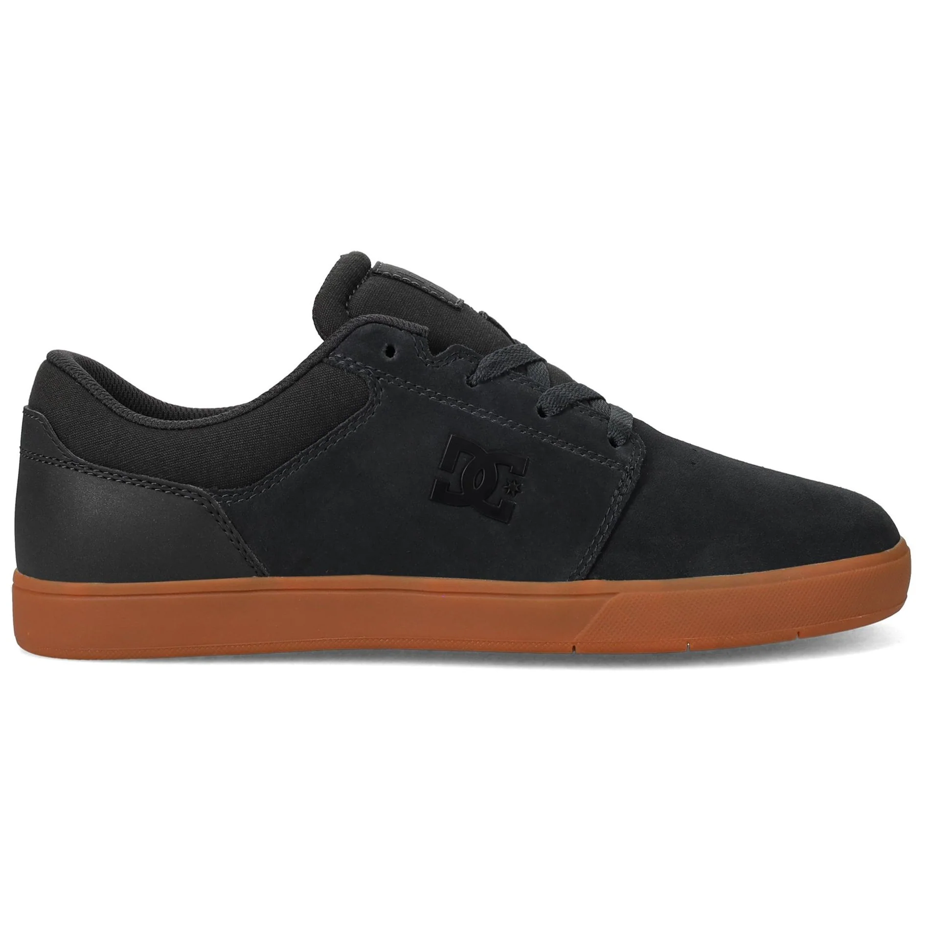DC Shoes Mens Crisis 2 Suede Low Rise Trainers - Black/Gum - Image 9