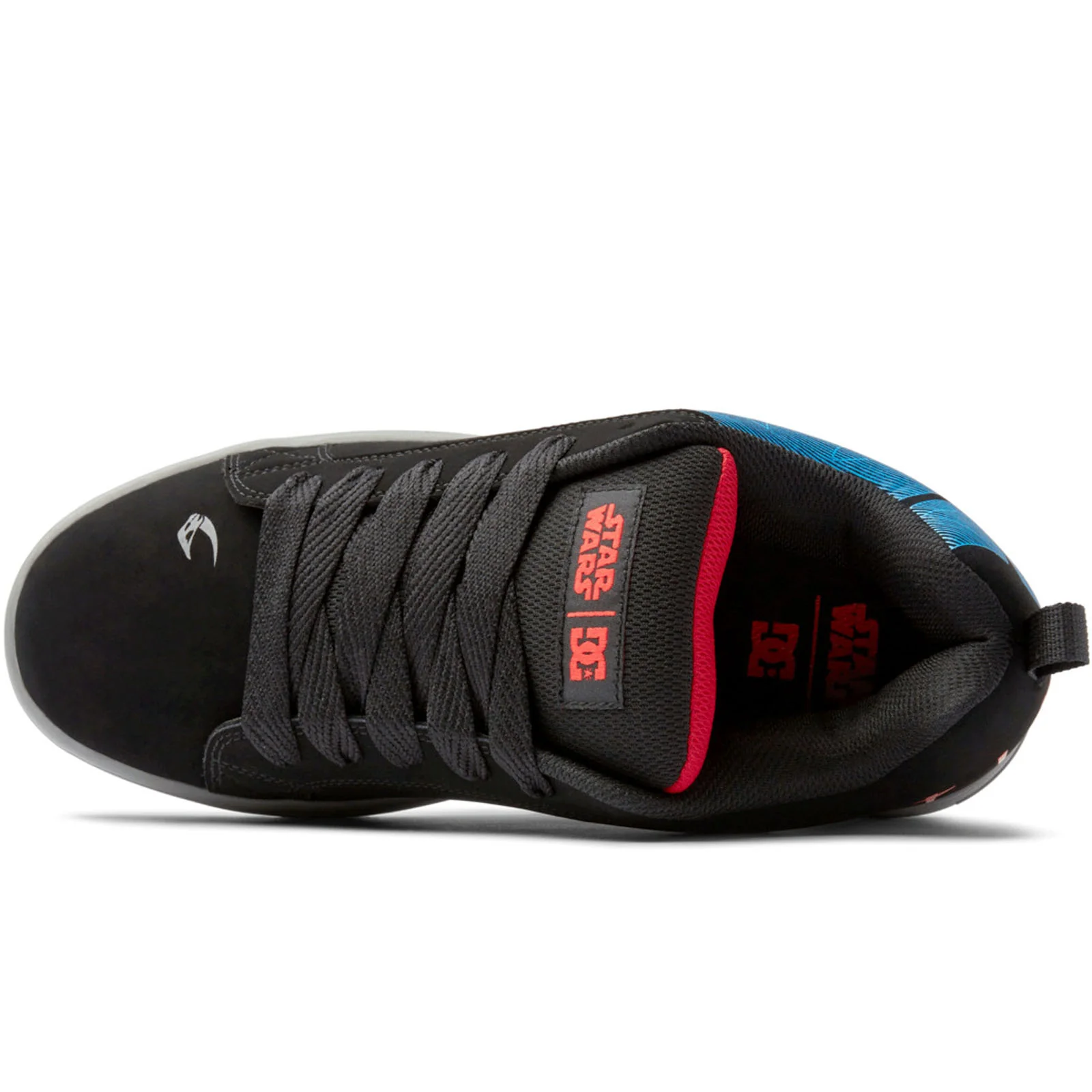 DC Shoes Mens Star Wars Graffik Low Rise Suede Trainers - Black - Image 3