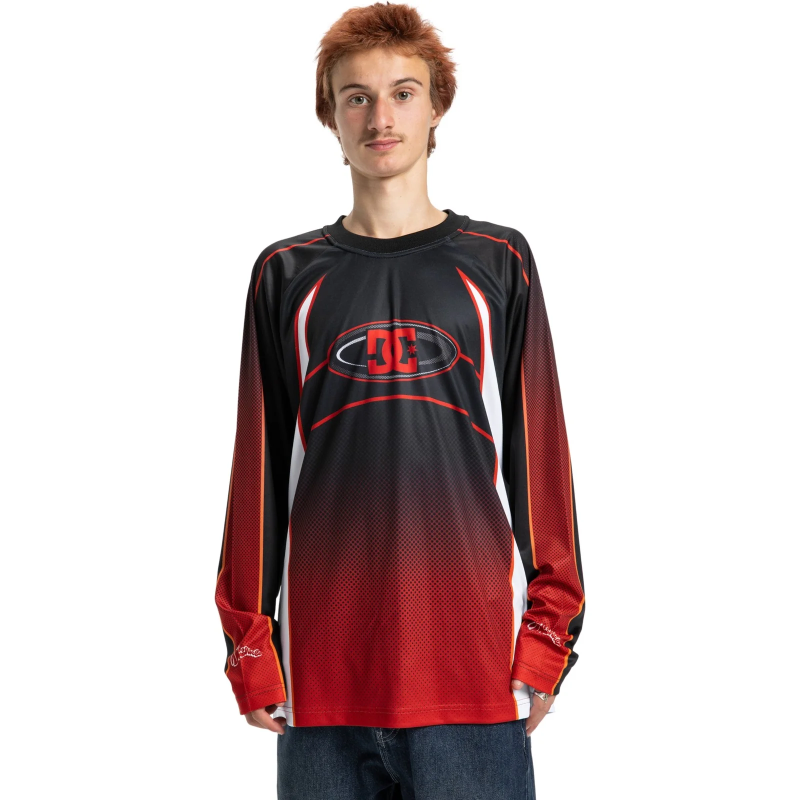 DC Shoes Mens Sylem Moto Jersey Long Sleeve T-Shirt - Image 2