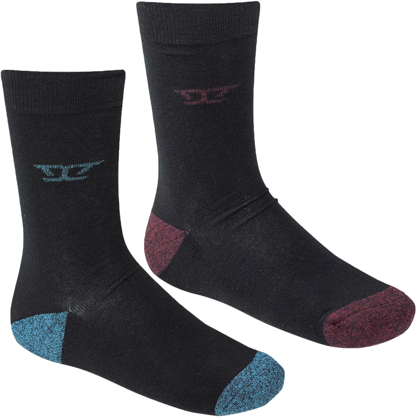 D555 Mens 2 Pack Eden Kingsize Cotton Rich Cushioned Sole Socks