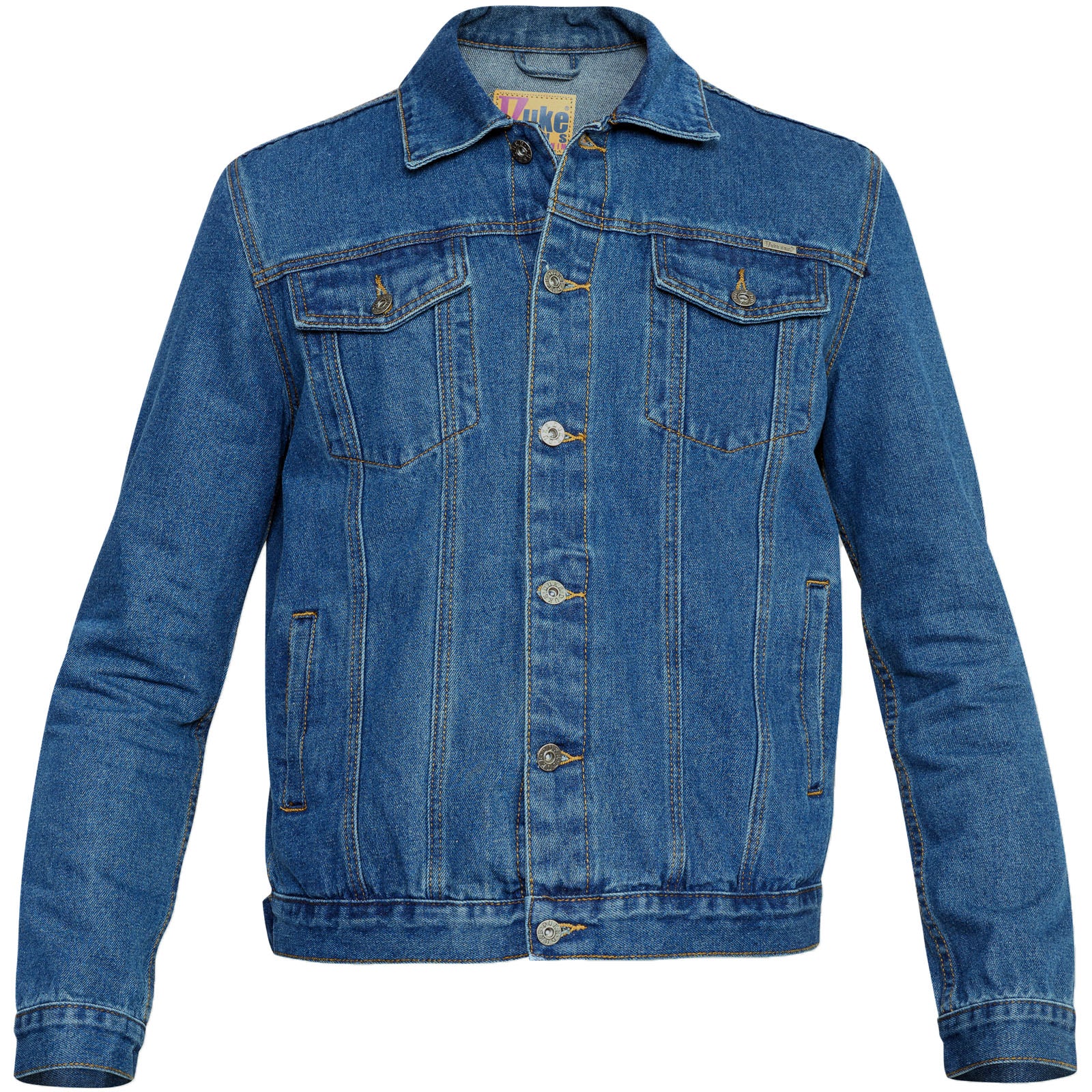 D555 Mens Big & Tall Western Style Trucker Denim Jacket - Image 6