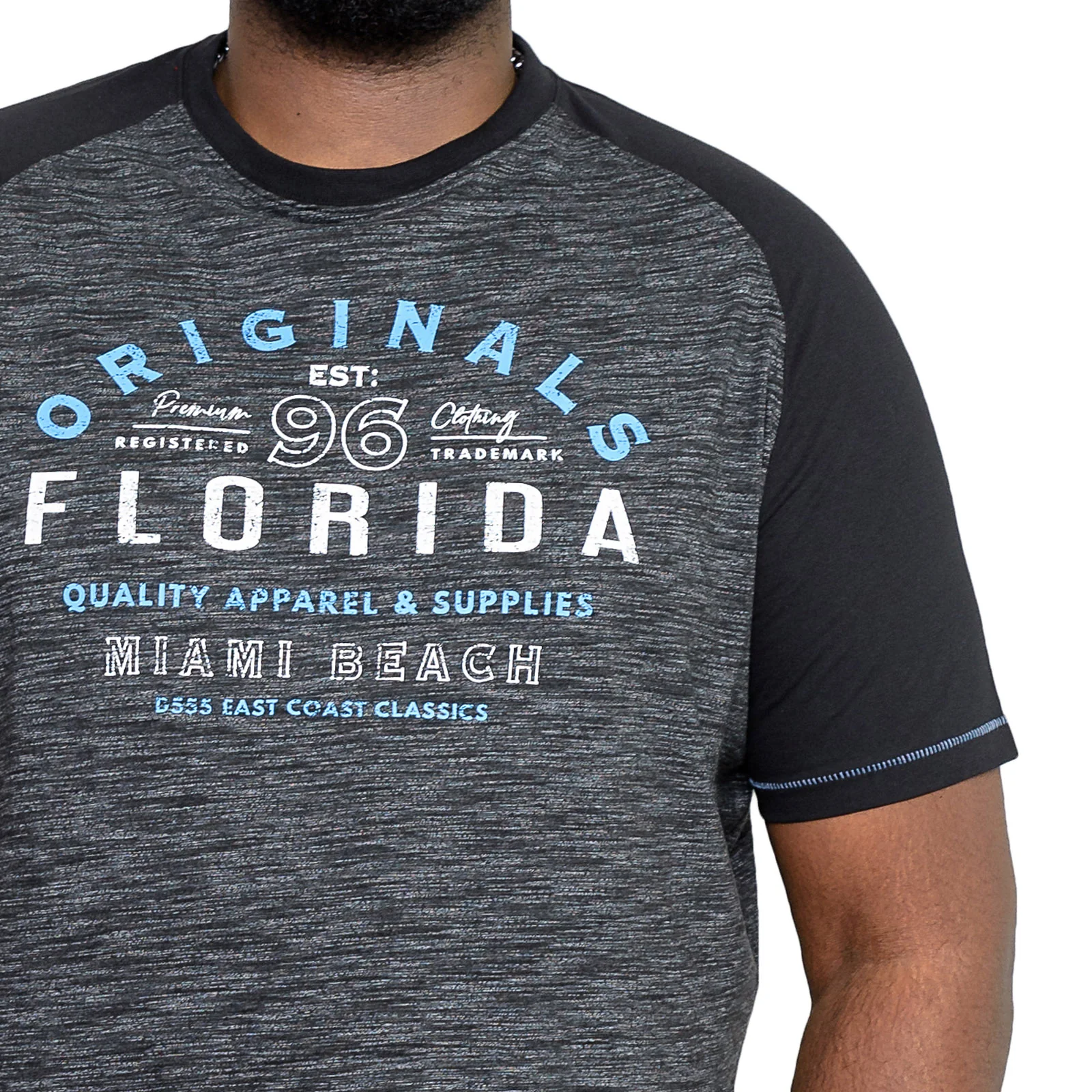 Duke D555 Mens Whitfield Big & Tall Florida Originals T-Shirt - Black - Image 2