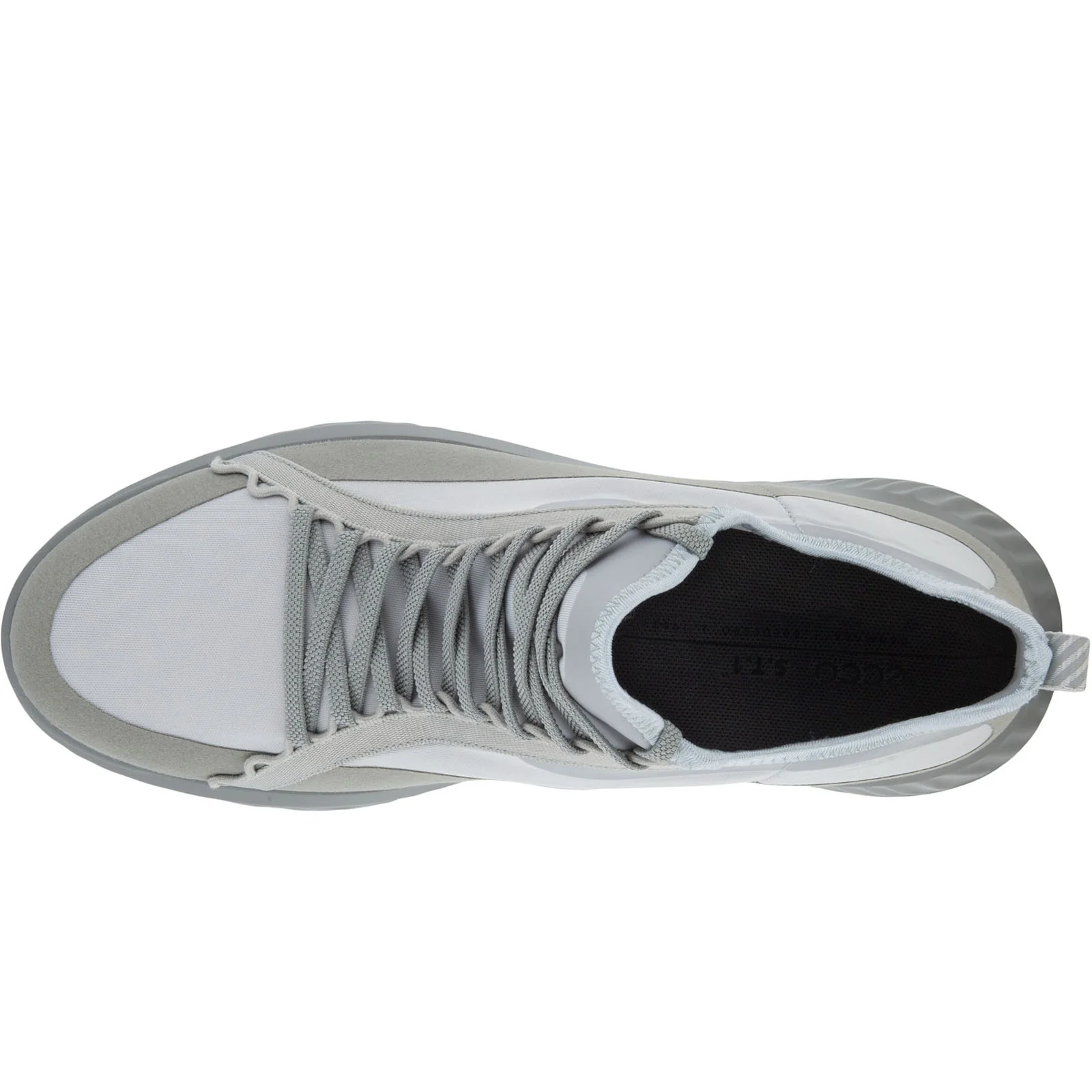 ECCO Mens ATH-1FM Elastic Laces Slip On Textile Trainers - Concrete - Image 3