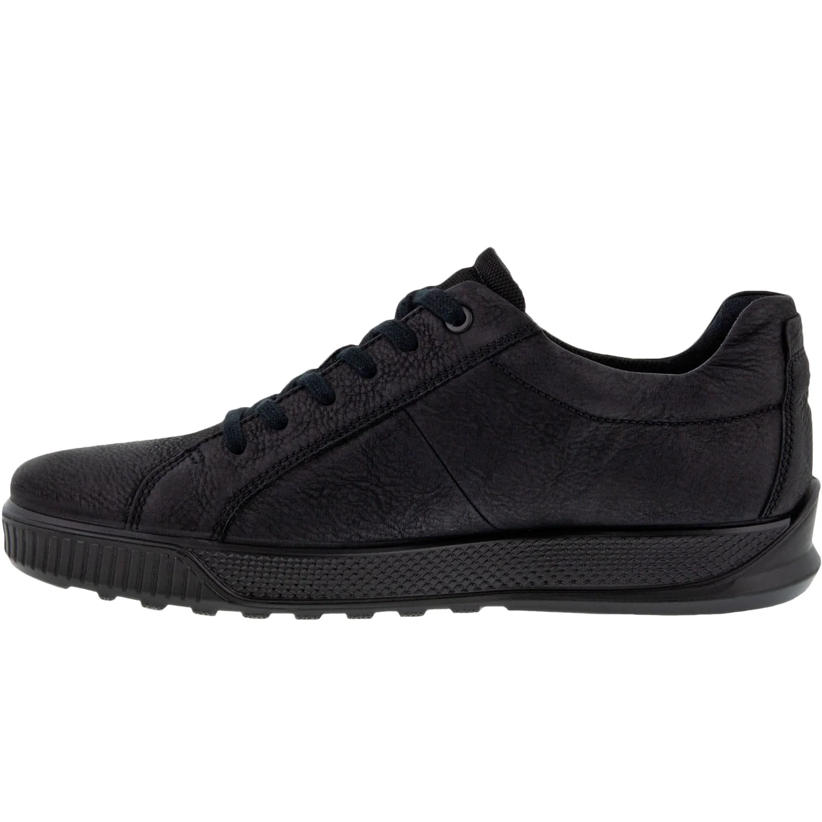 ECCO Mens Byway Leather Trainers - Black - Image 2