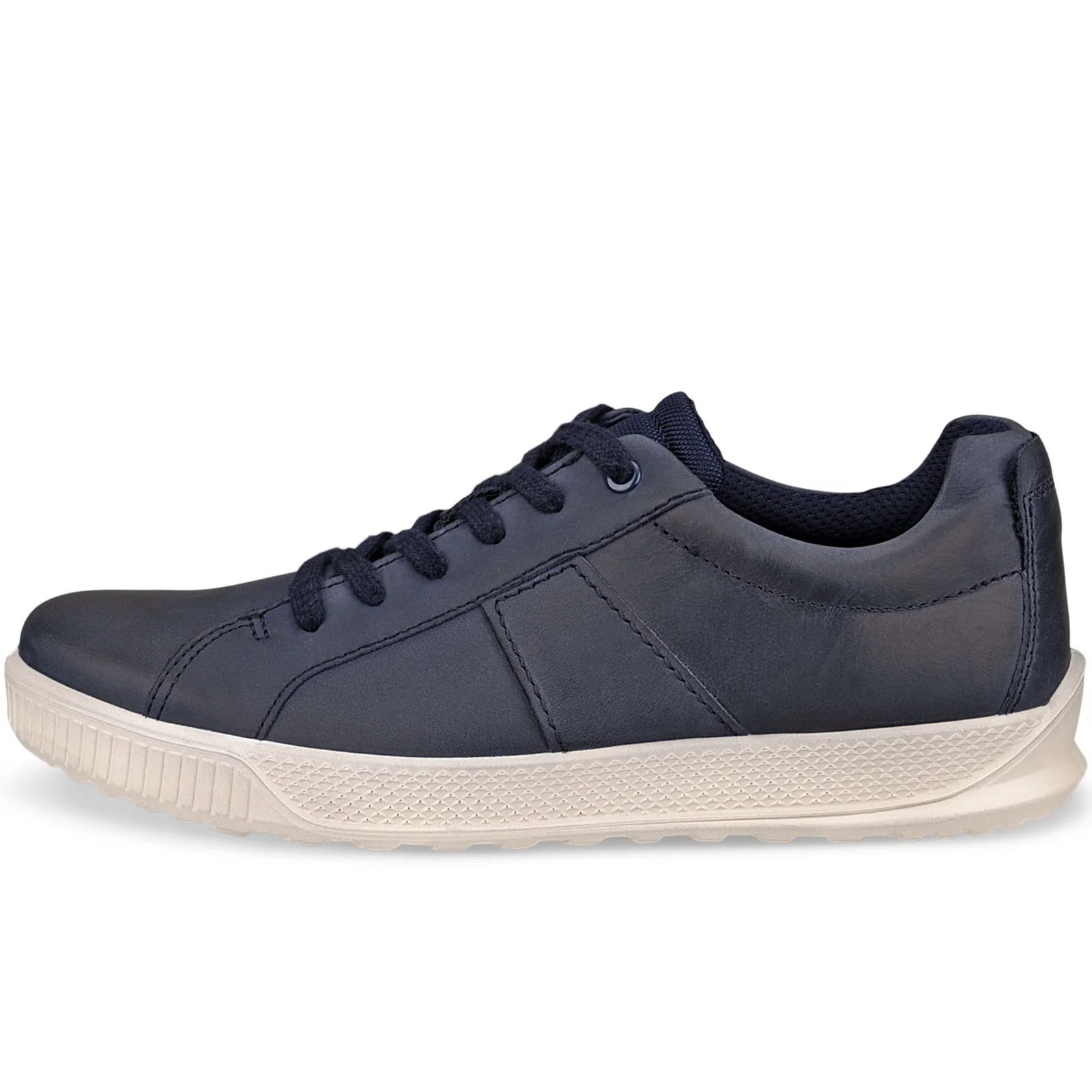 ECCO Mens Byway Leather Trainers - Black - Image 6