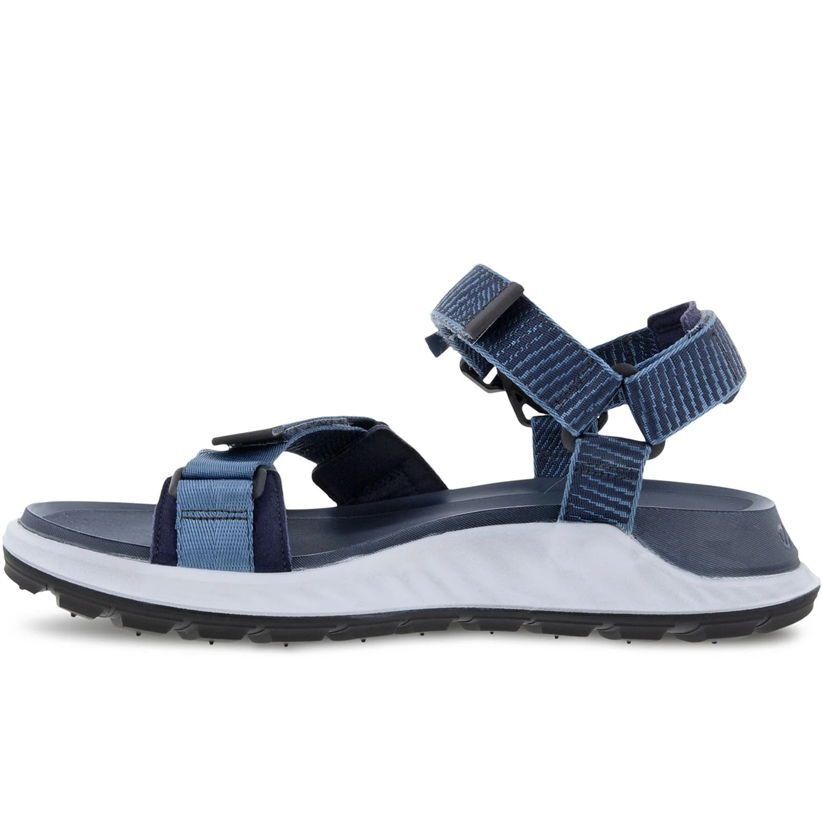 ECCO Mens Exowrap Textile Adjustable Walking Sandals - Retro Blue - Image 2