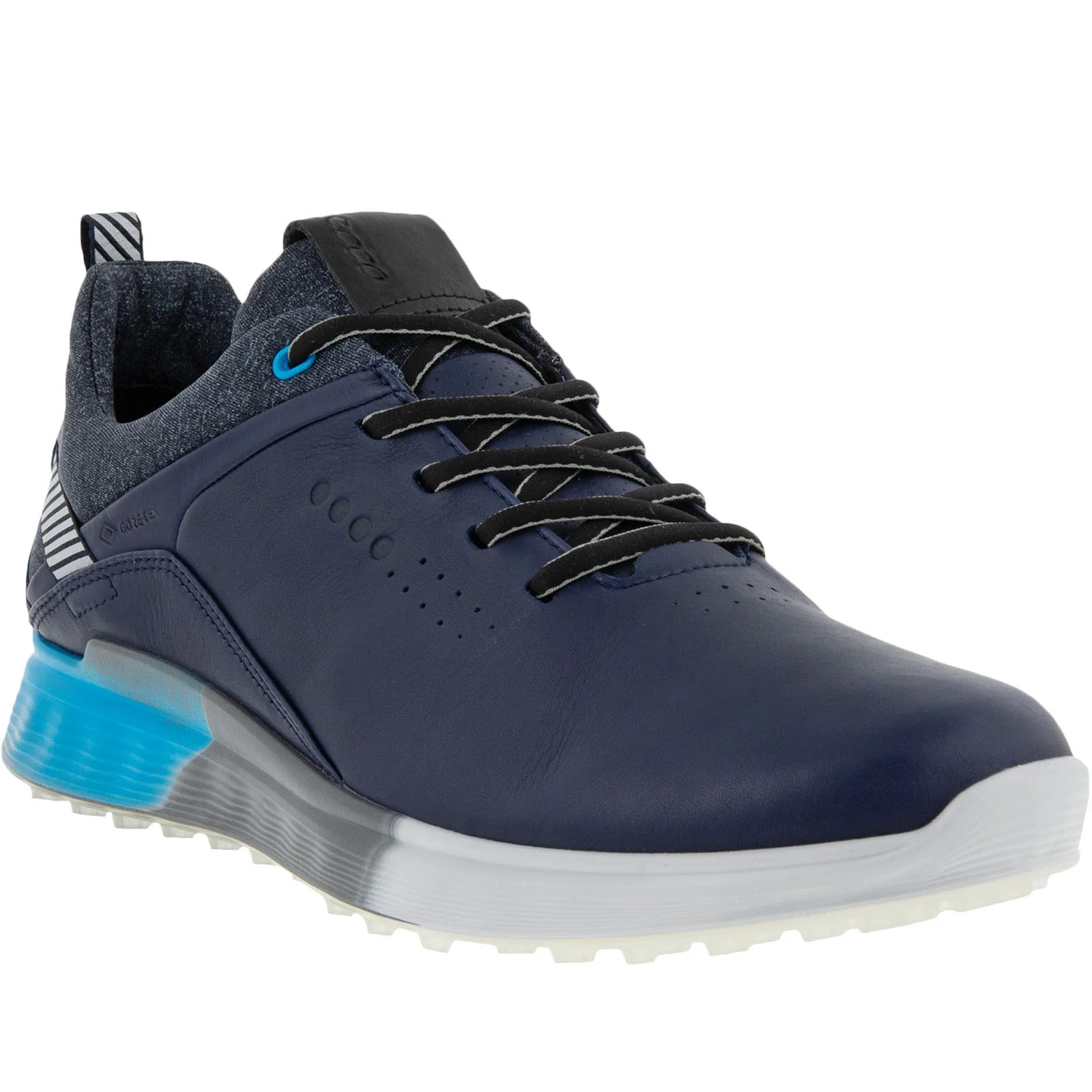 ECCO Mens S-Three Leather Gore-Tex Golf Shoes - Image 7