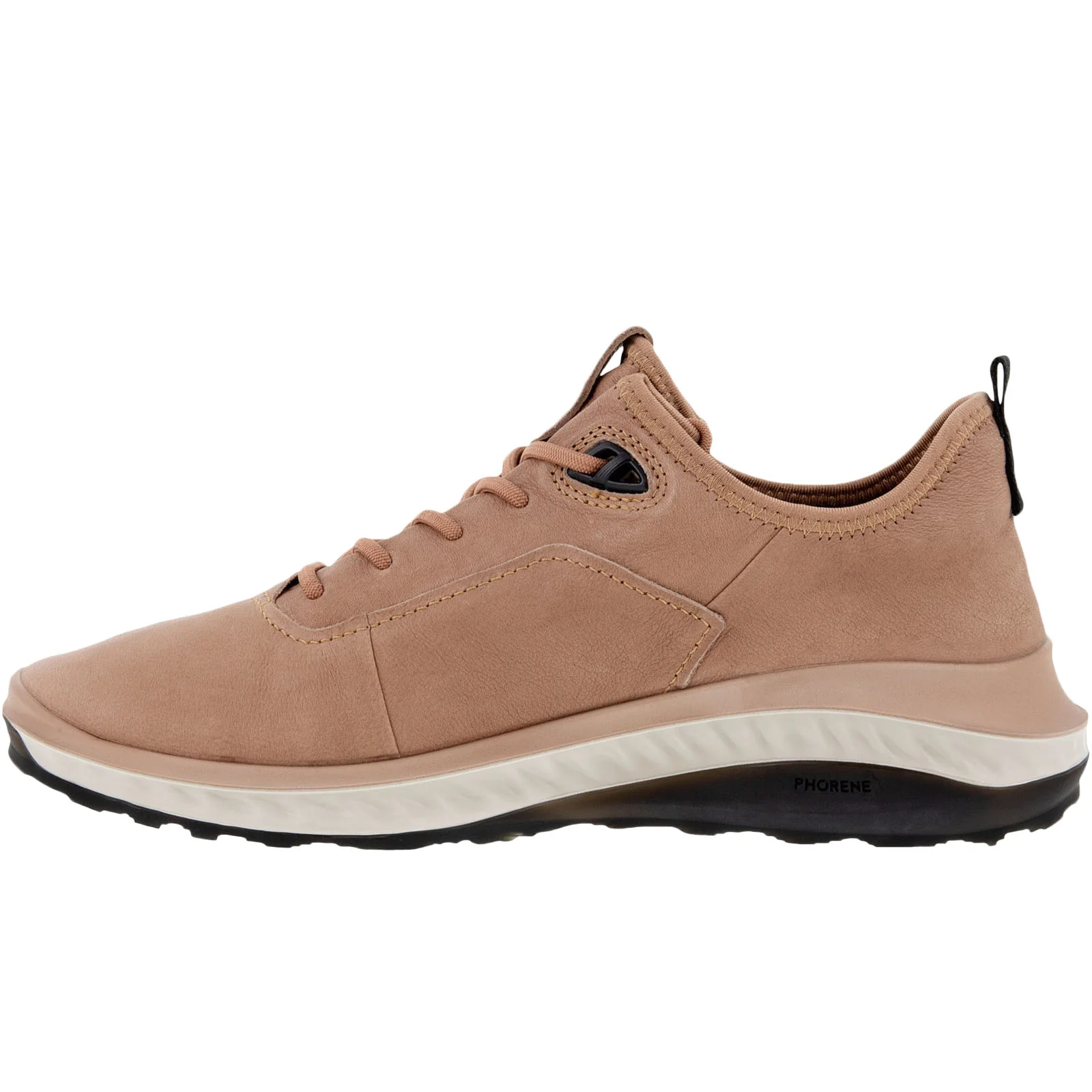ECCO Mens ST.360 Leather Elastic Lacing Trainers - Morel - Image 2