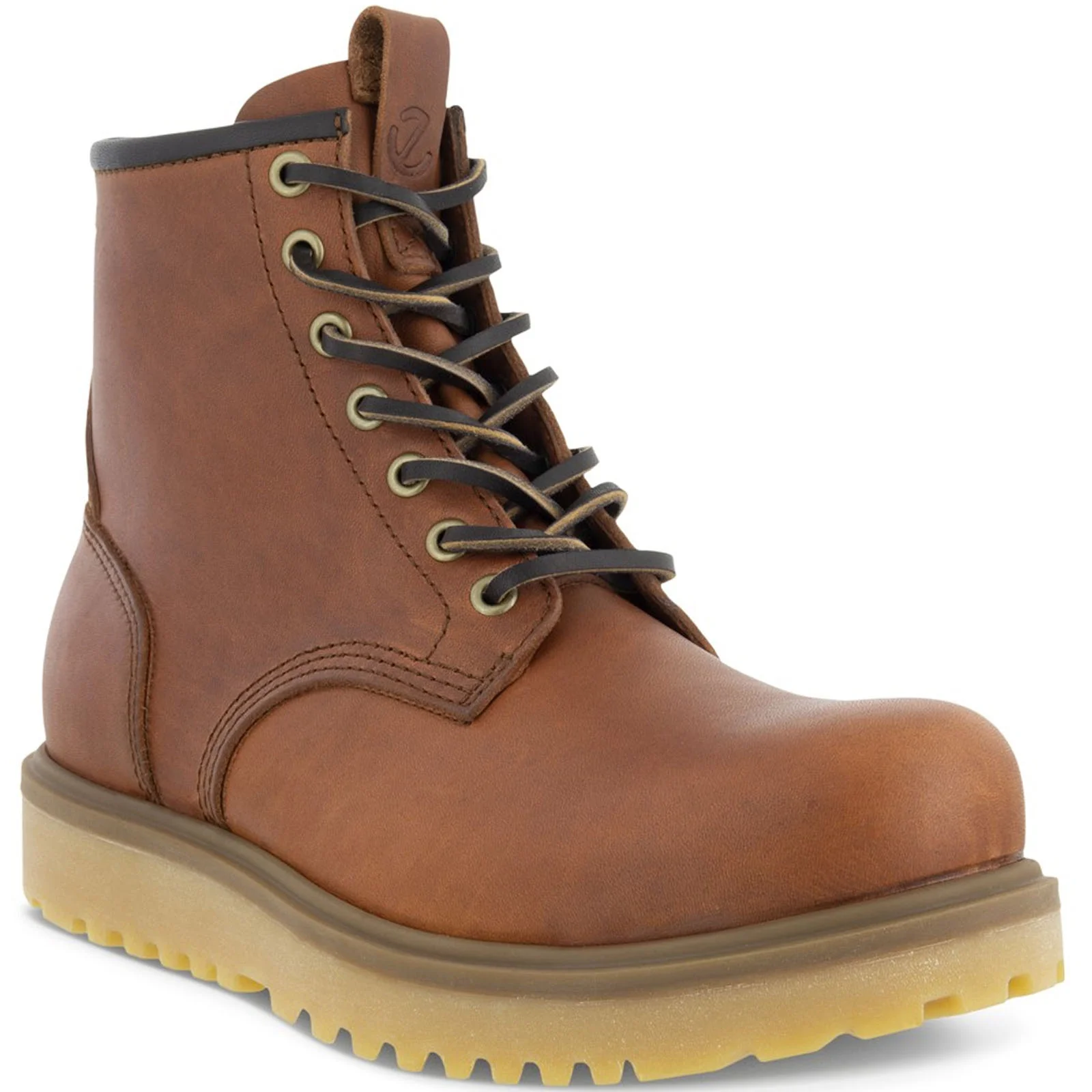 ECCO Mens Staker 6" Leather Chunky Leather Lace Boots - Image 3
