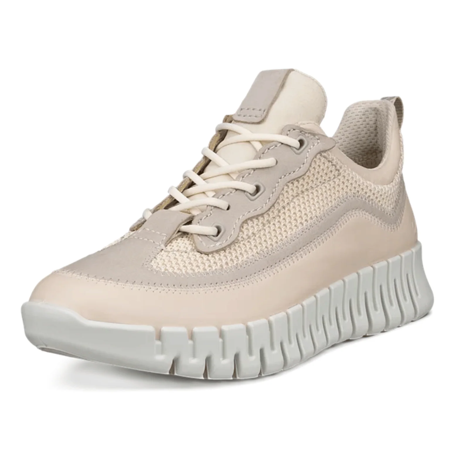 ECCO Womens Gruuv Leather & Textile Trainers - Image 3