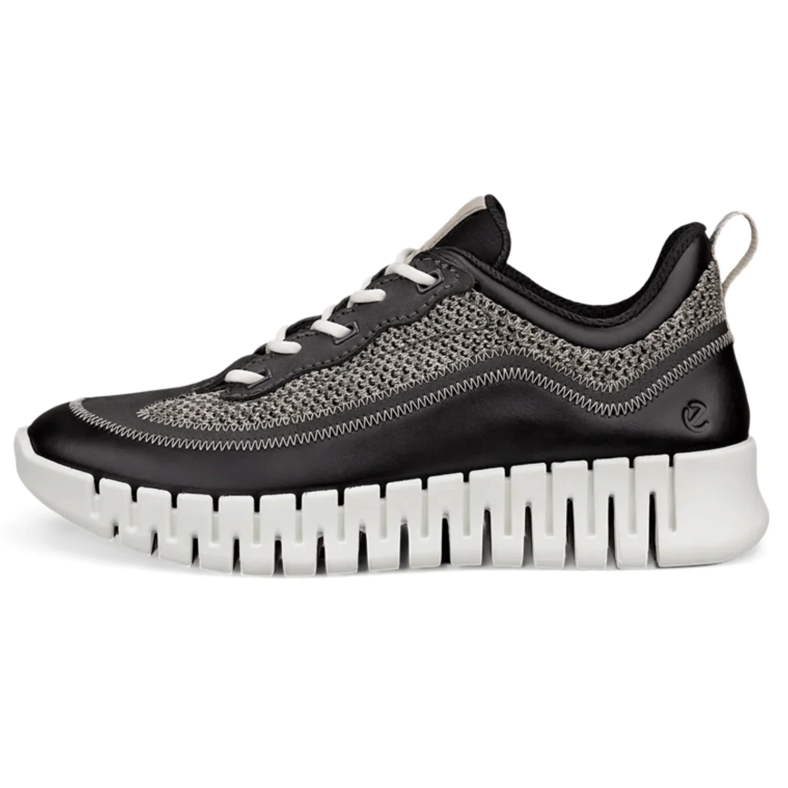ECCO Womens Gruuv Leather & Textile Trainers - Image 4