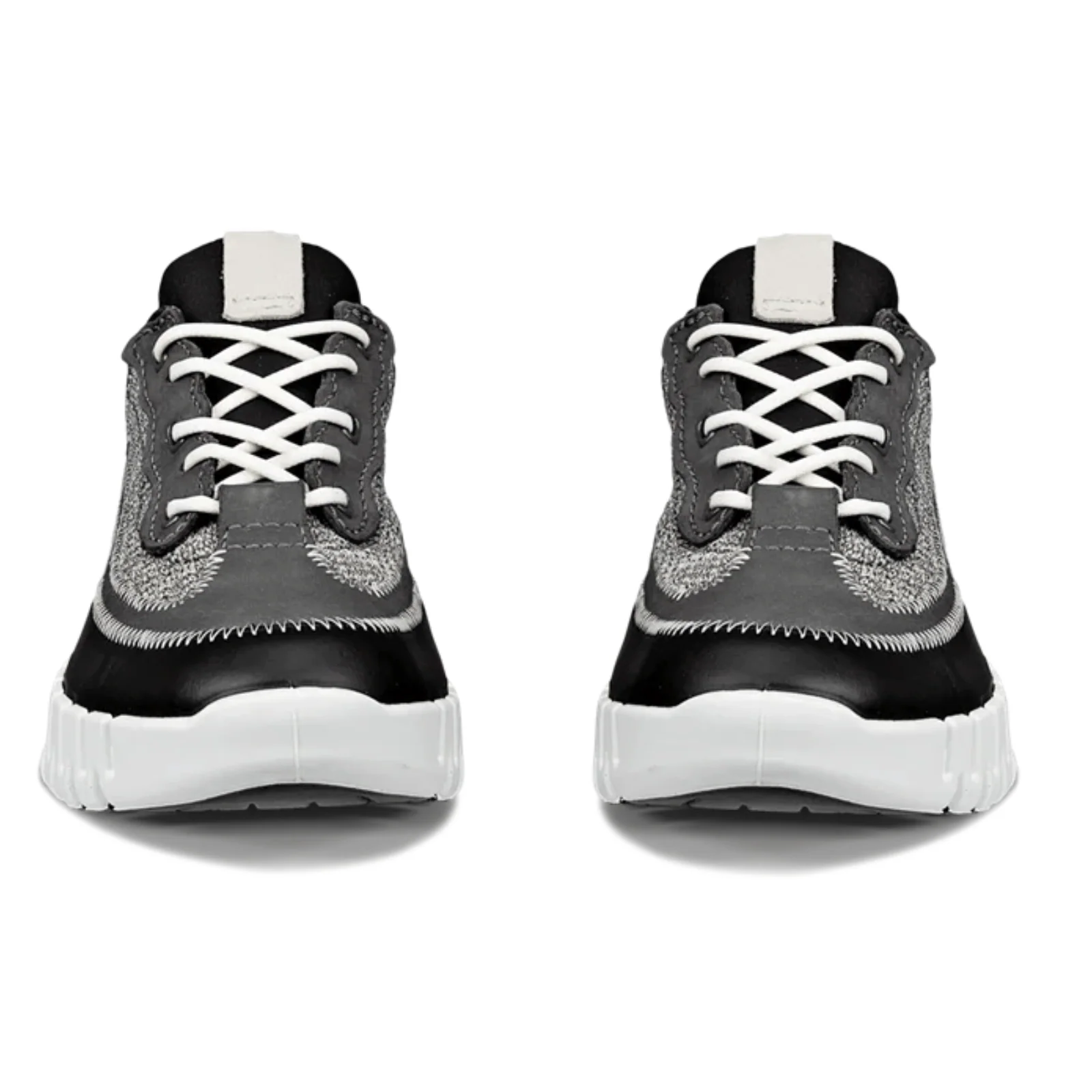 ECCO Womens Gruuv Leather & Textile Trainers - Image 8