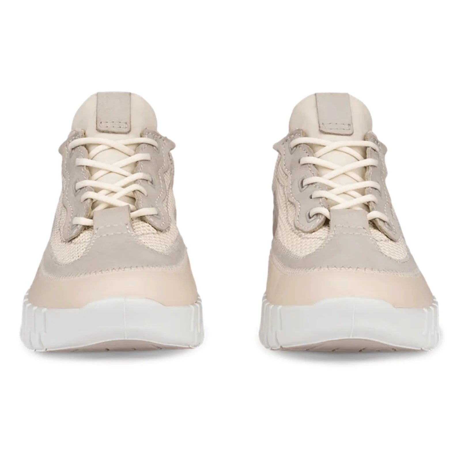 ECCO Womens Gruuv Leather & Textile Trainers - Image 9