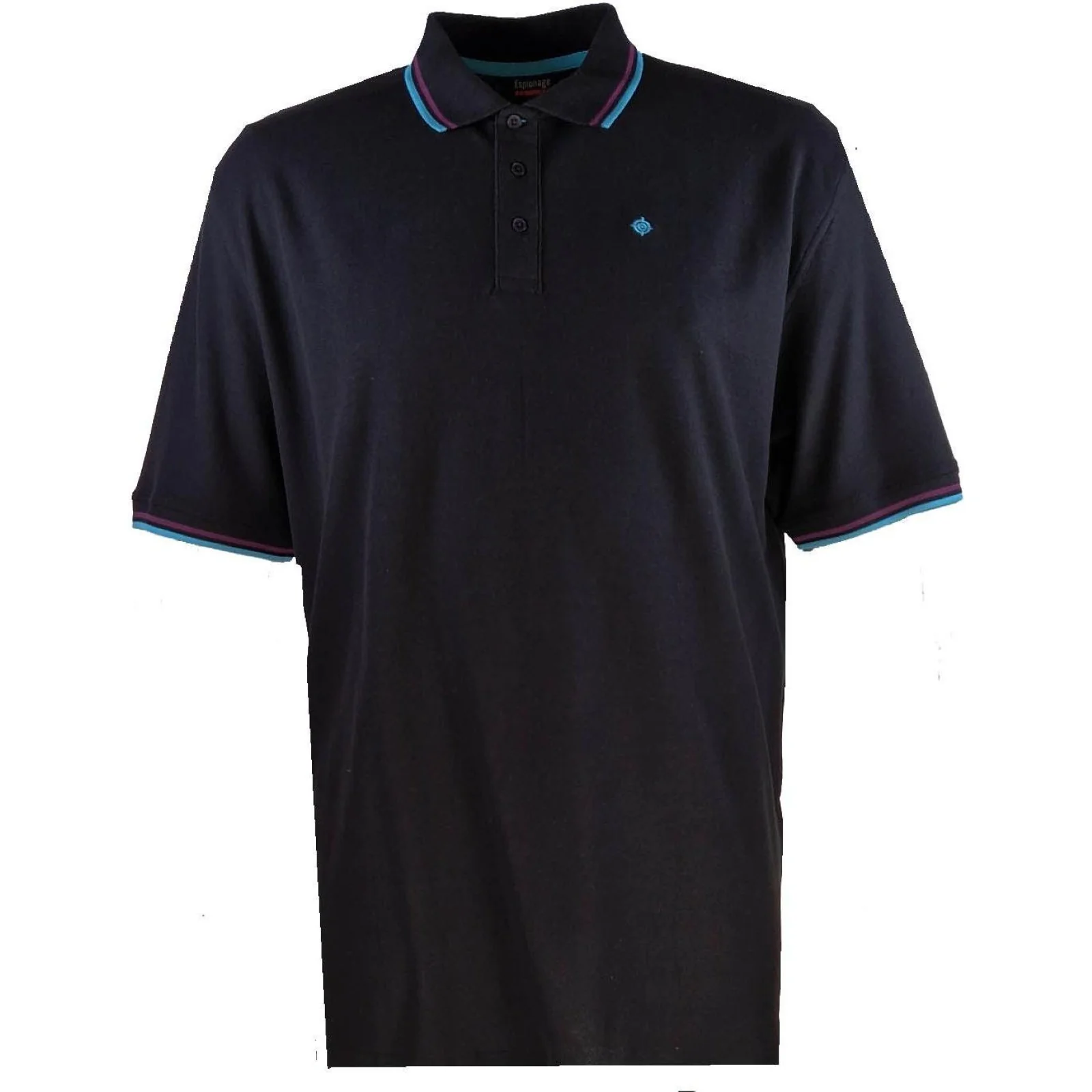 Espionage Mens Tipped Big & Tall Short Sleeve Polo Shirt - Image 2