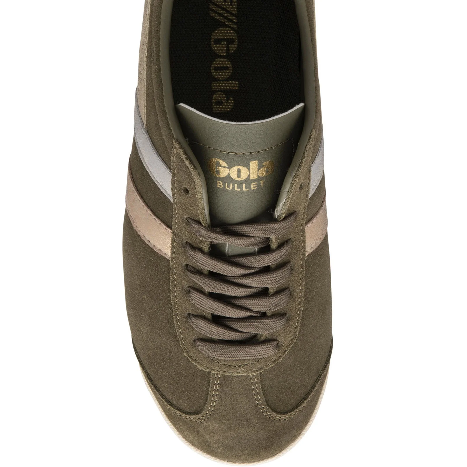 Gola Womens Bullet Mirror Trident Suede Retro Trainers - Image 11