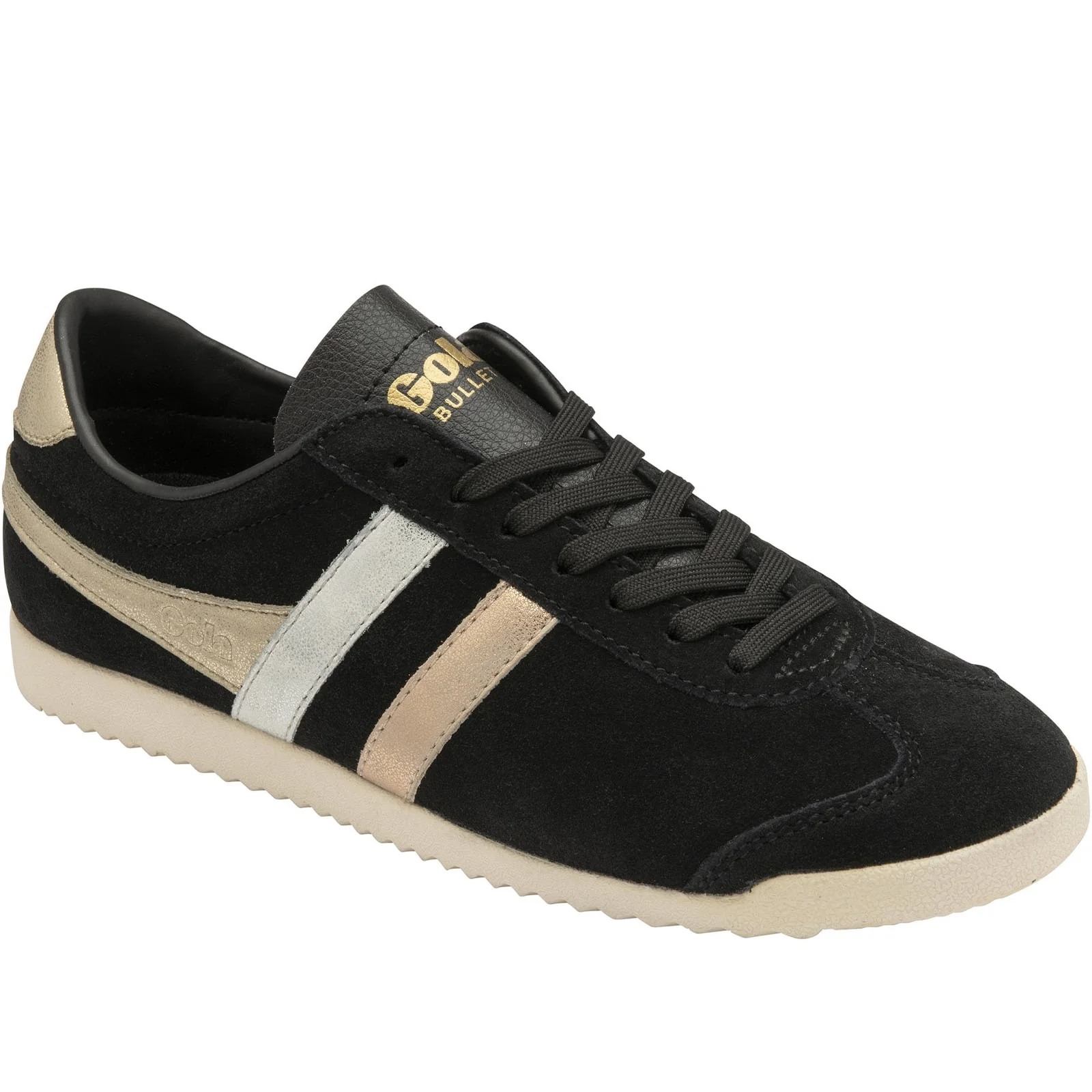 Gola Womens Bullet Mirror Trident Suede Retro Trainers - Image 2