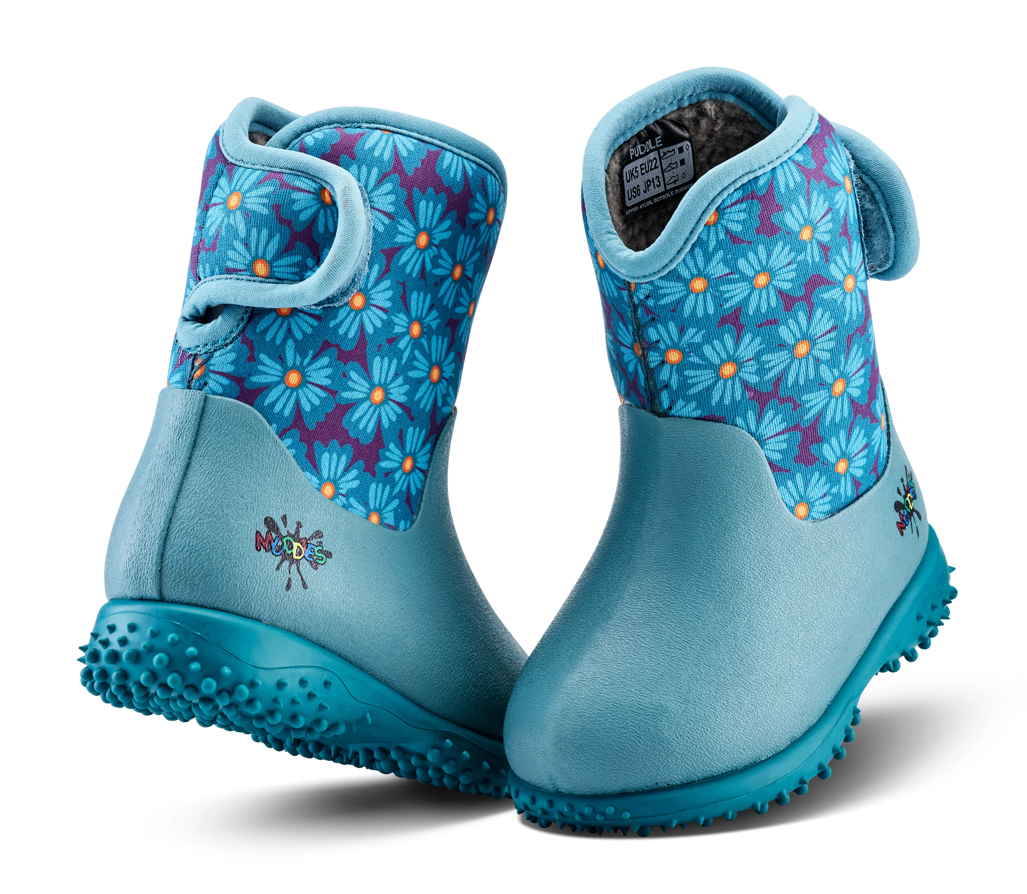 Grubs Kids Muddies Puddle 5.0 Flower Wellies - Image 3