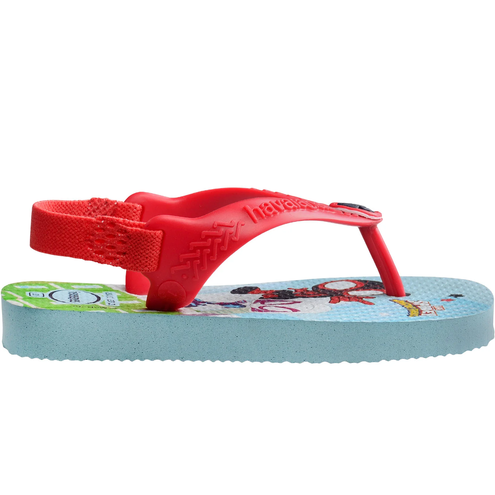 Havaianas Kids Baby Marvel Flip Flops - Blue/Red - Image 2