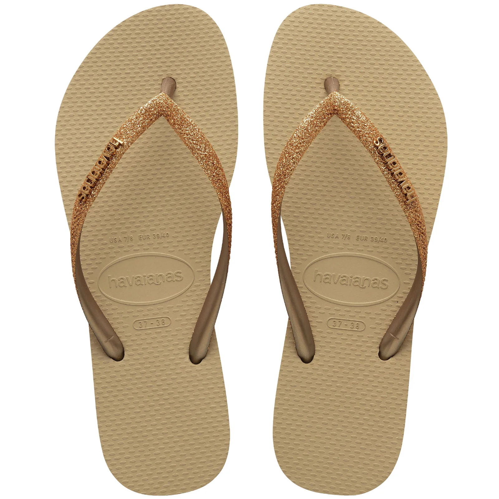 Havaianas Slim Glitter II Flip Flops - Image 8