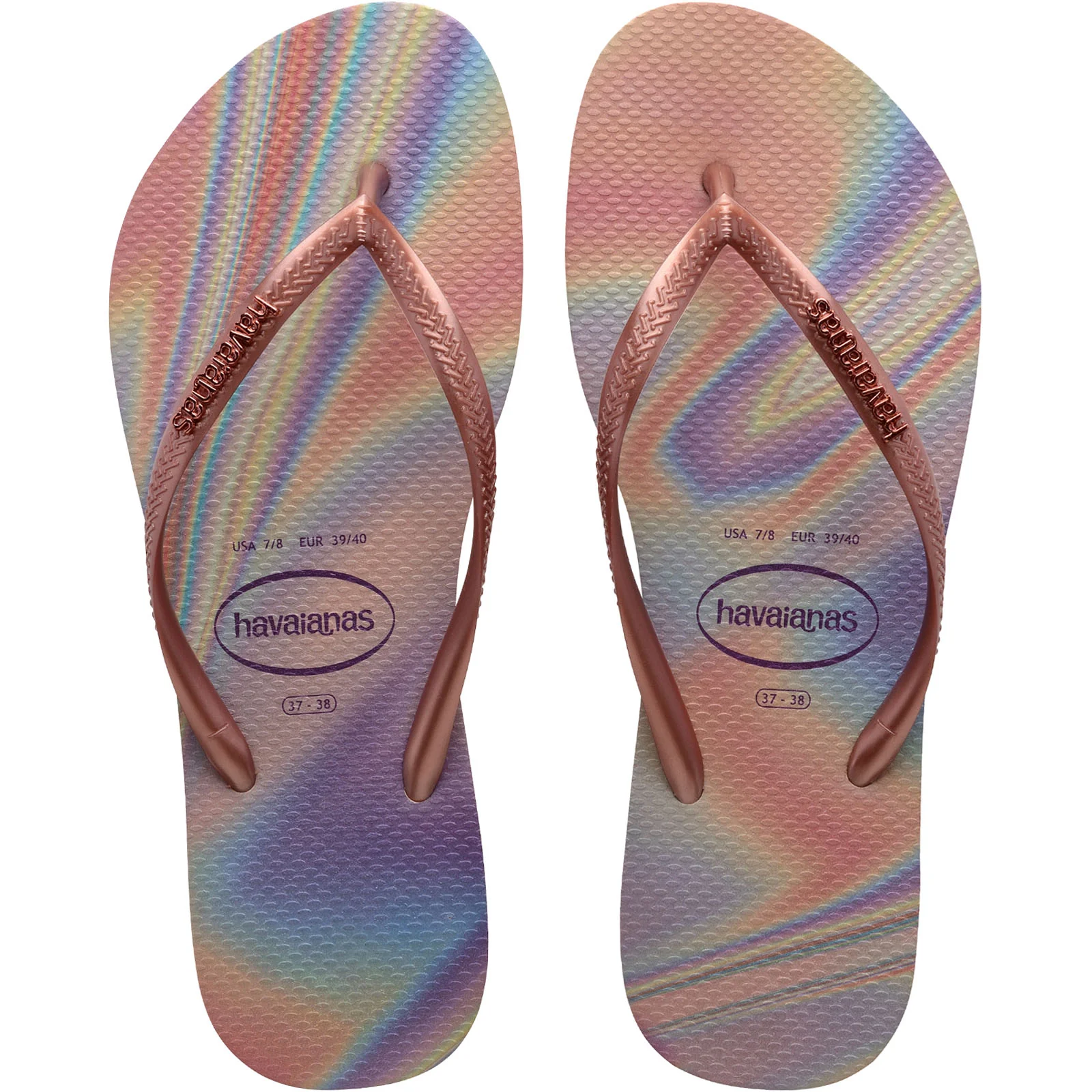 Havaianas Slim Iridescent Flip Flops - Image 2