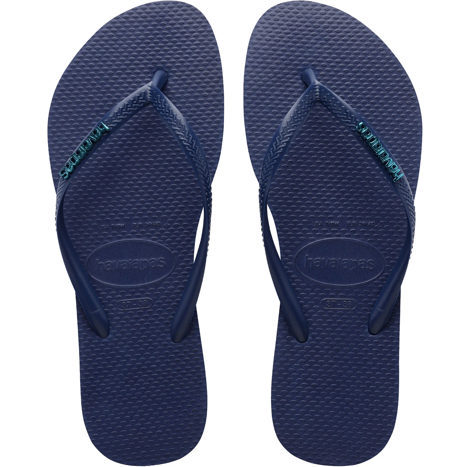 Havaianas Slim Logo Metallic Flip Flops - Image 3