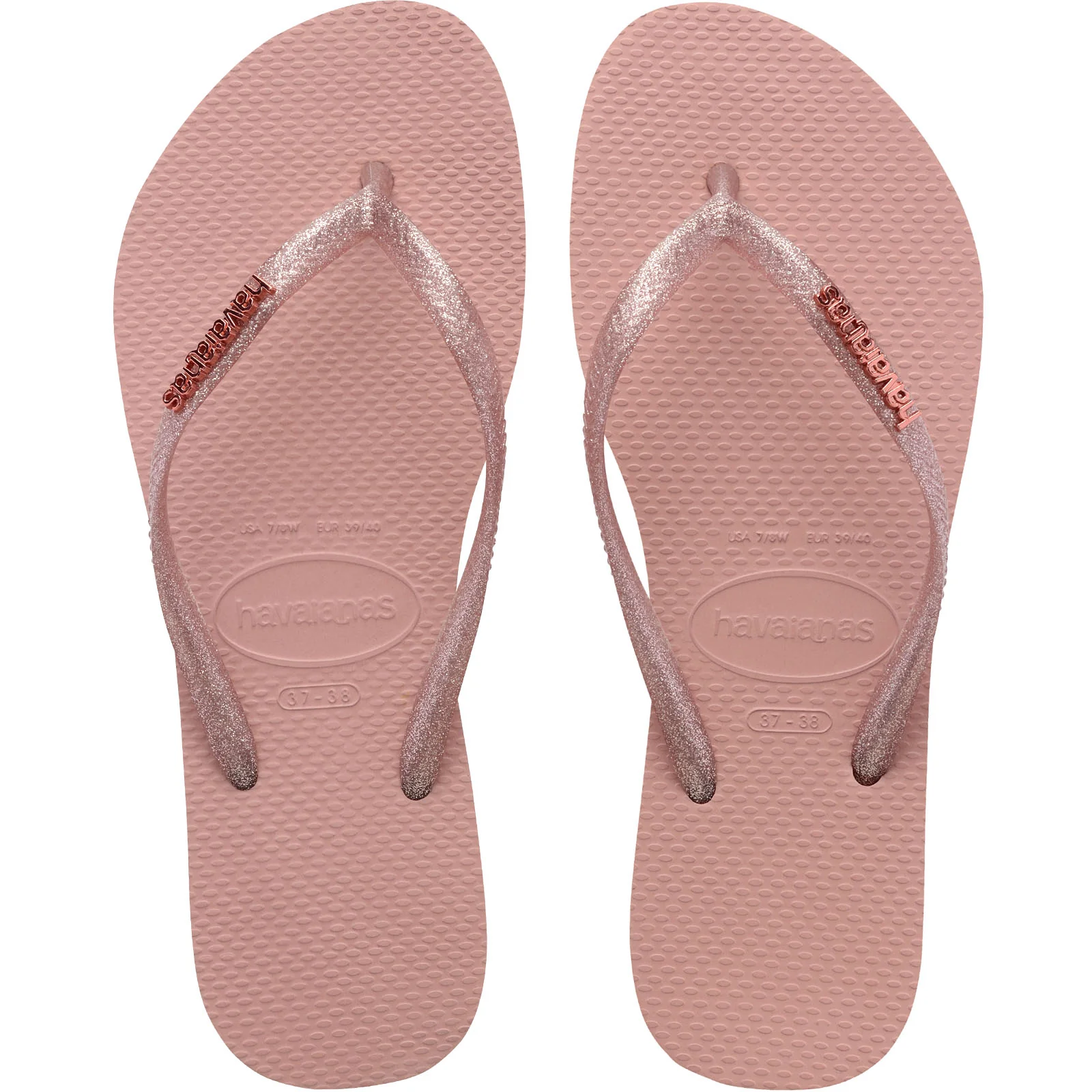 Havaianas Slim Logo Metallic Flip Flops - Image 4