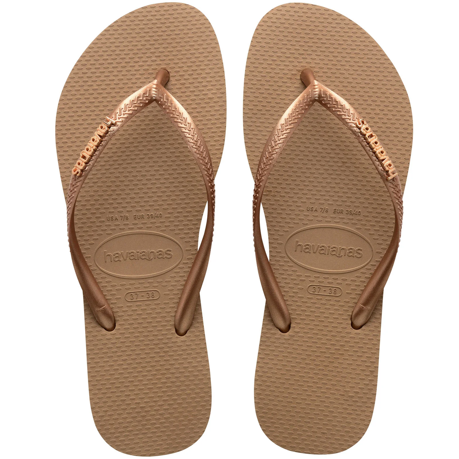 Havaianas Slim Logo Metallic Flip Flops - Image 7
