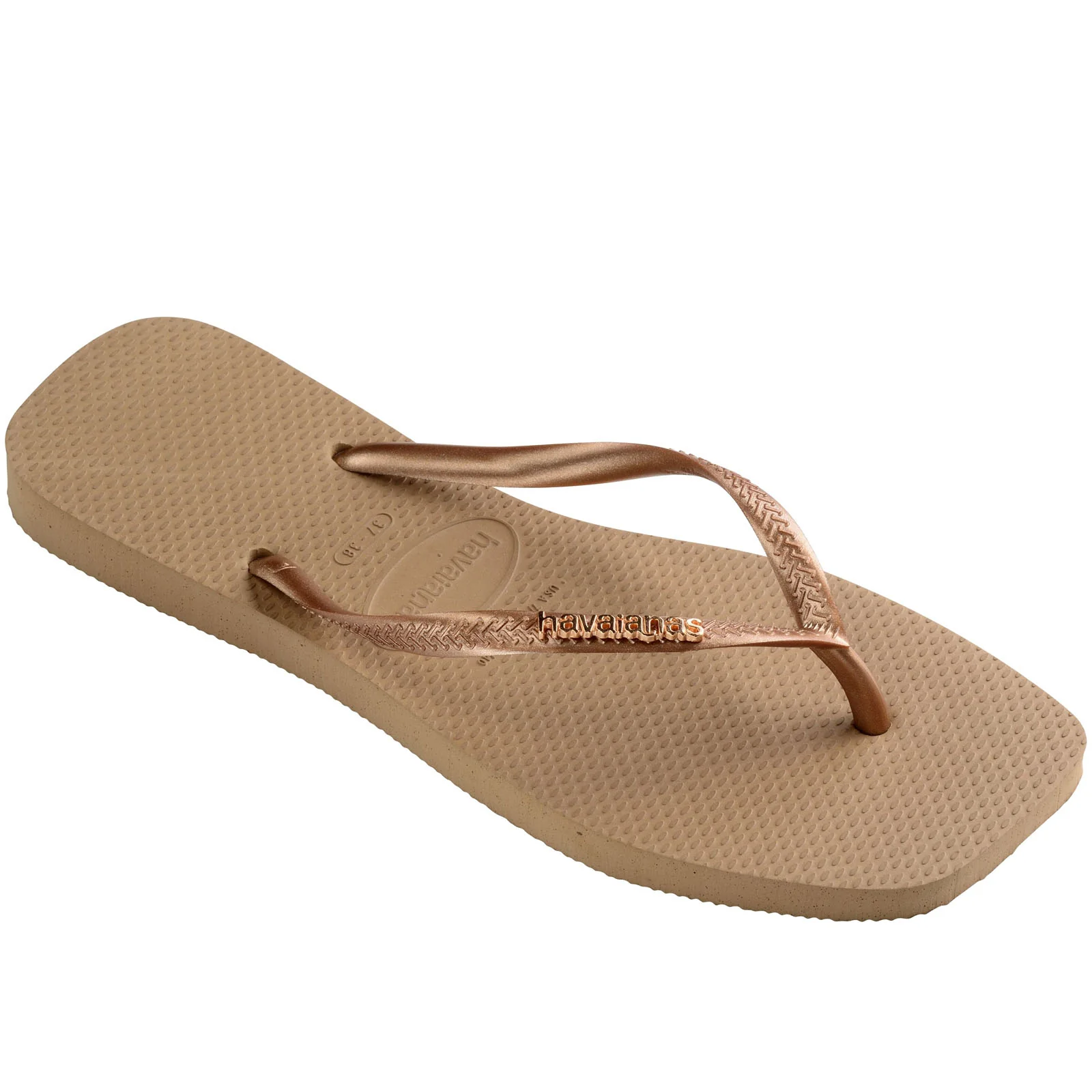 Havaianas Square Logo Metallic Flip Flops - Image 11