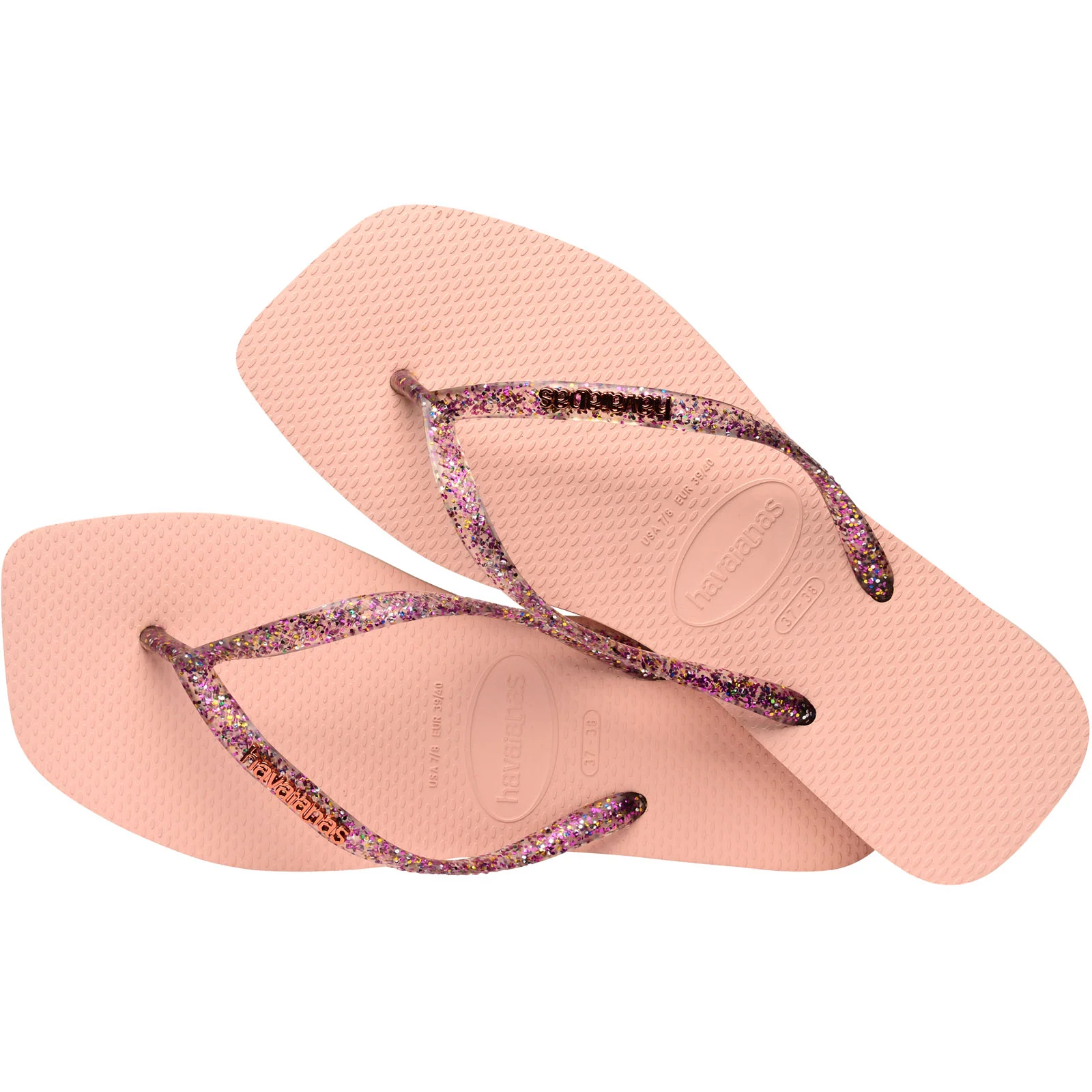 Havaianas Square Logo Metallic Flip Flops - Image 17
