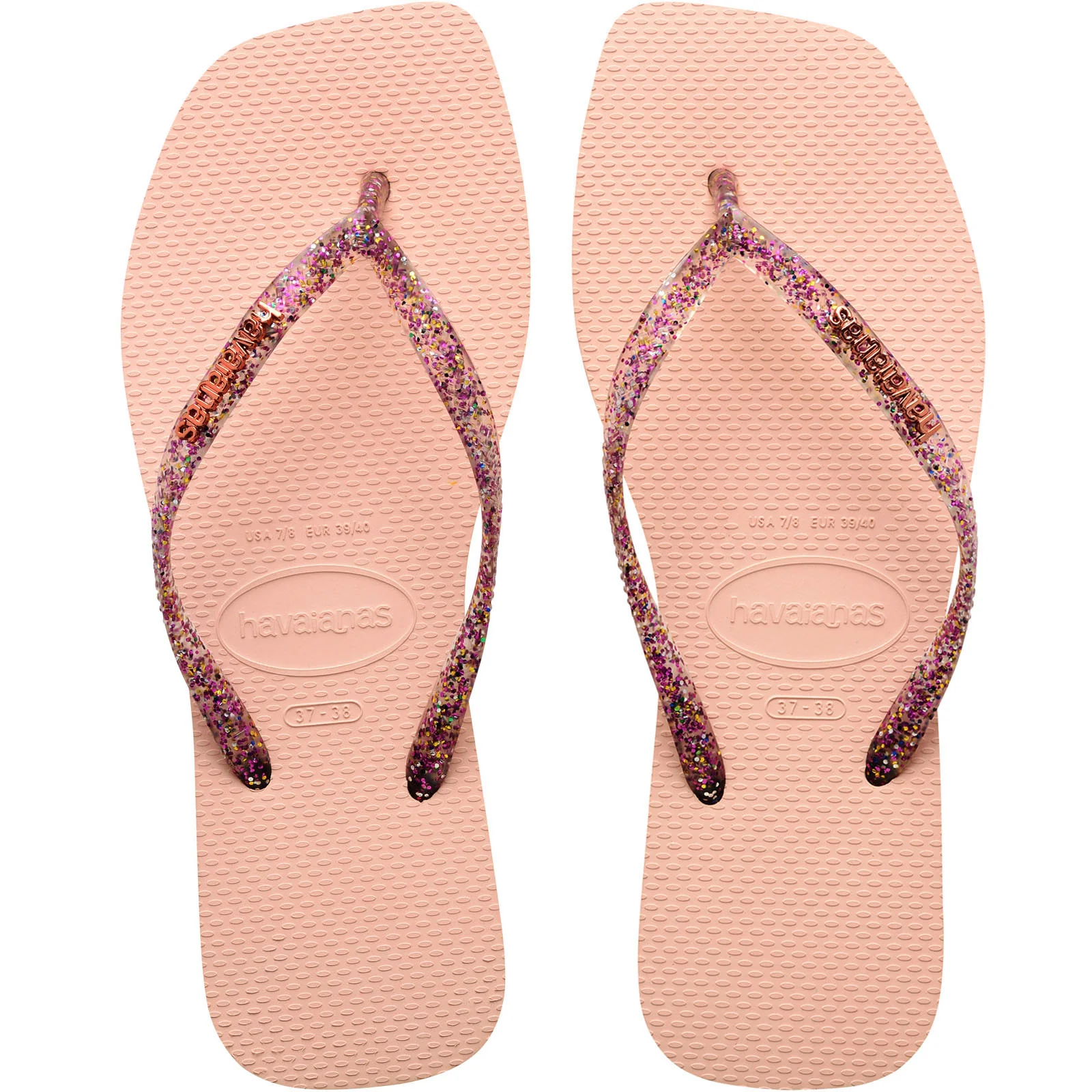 Havaianas Square Logo Metallic Flip Flops - Image 2