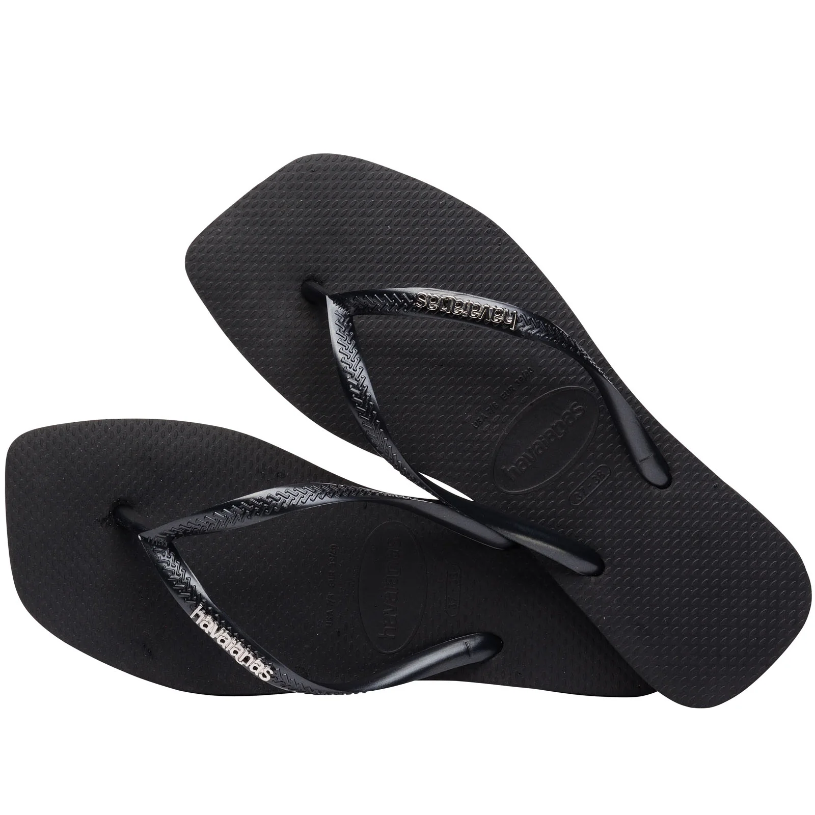 Havaianas Square Logo Metallic Flip Flops - Image 20