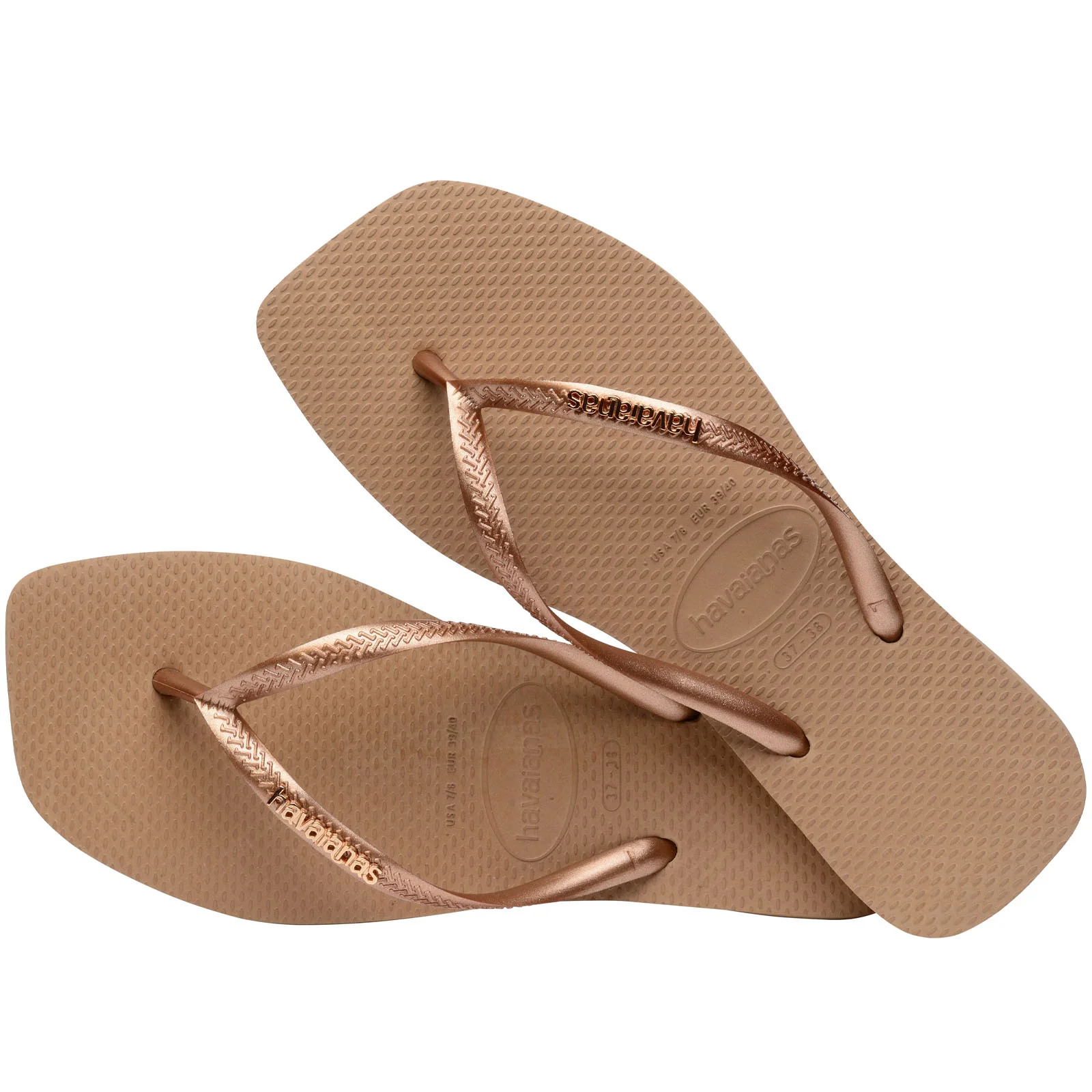 Havaianas Square Logo Metallic Flip Flops - Image 21