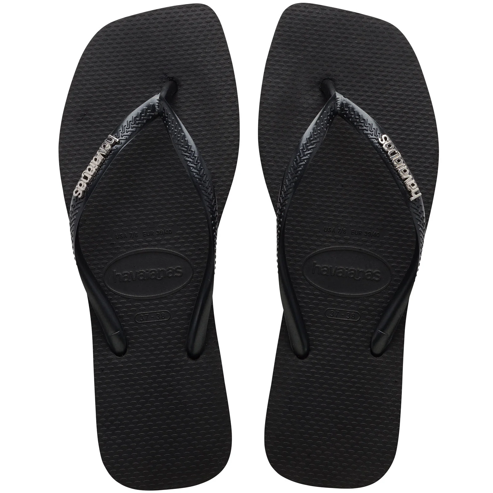 Havaianas Square Logo Metallic Flip Flops - Image 5